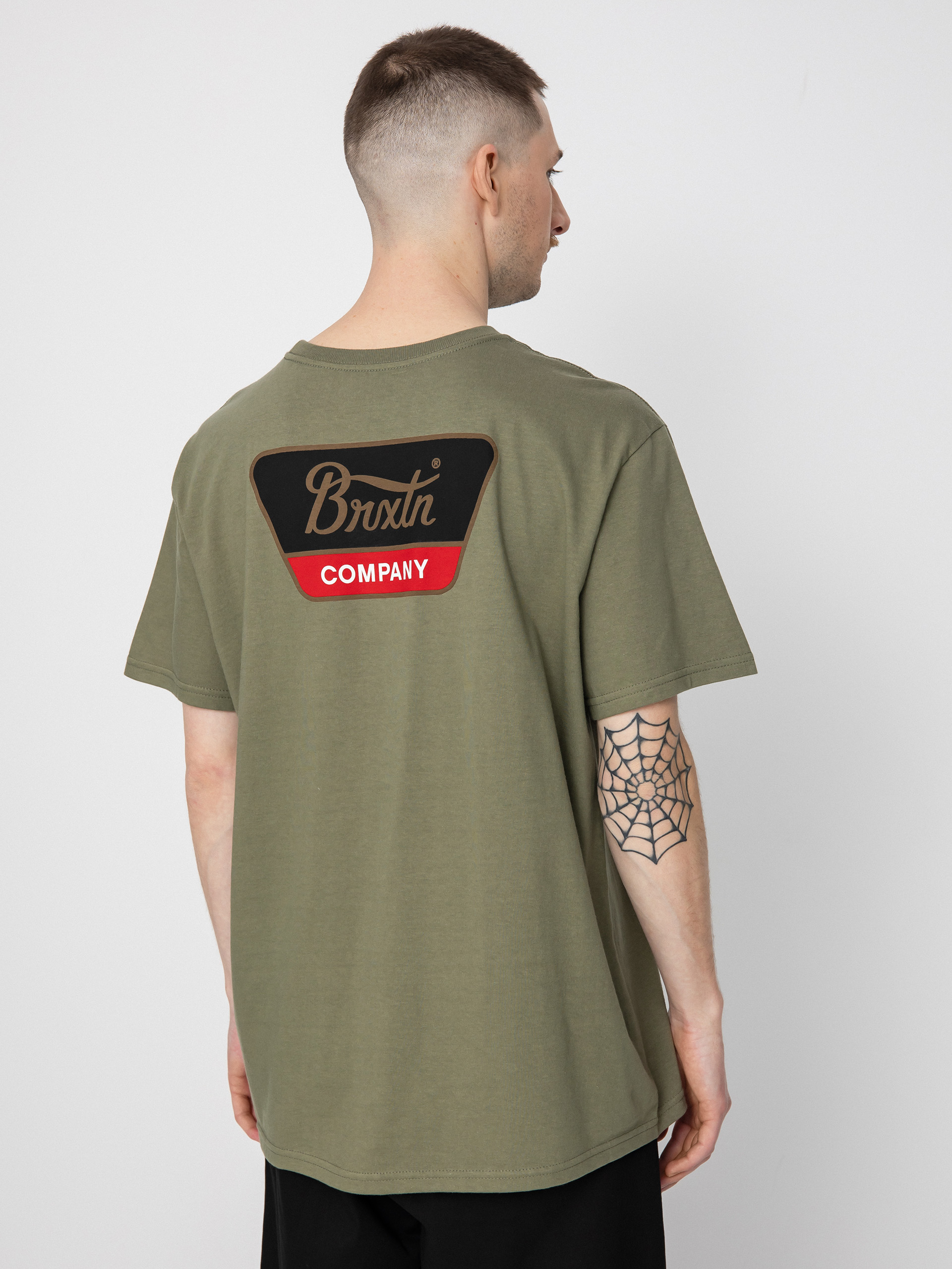 Brixton Linwood T-shirt (olive surplus/gold/aloha red)
