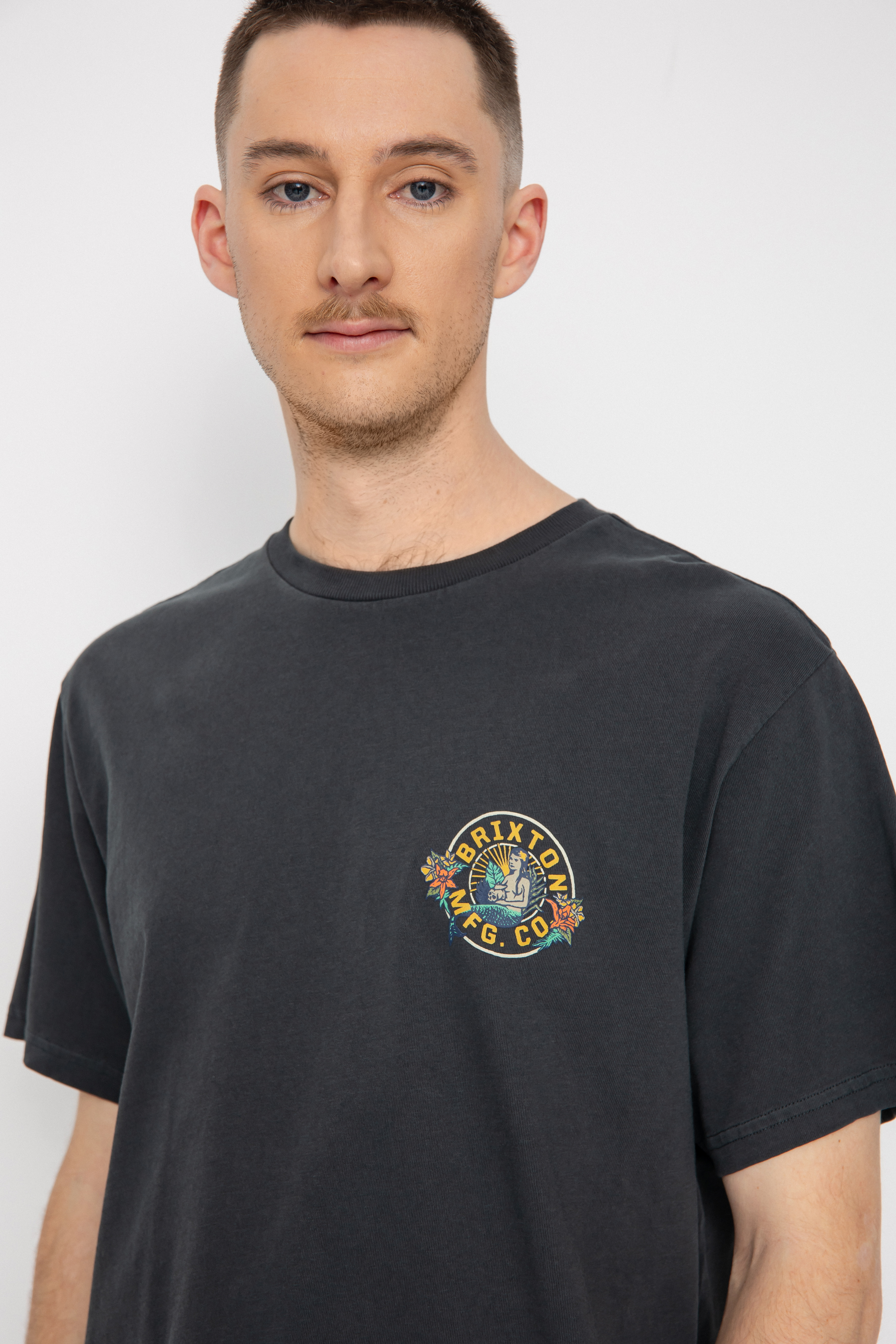 Brixton Geneva T-Shirt (black worn wash)