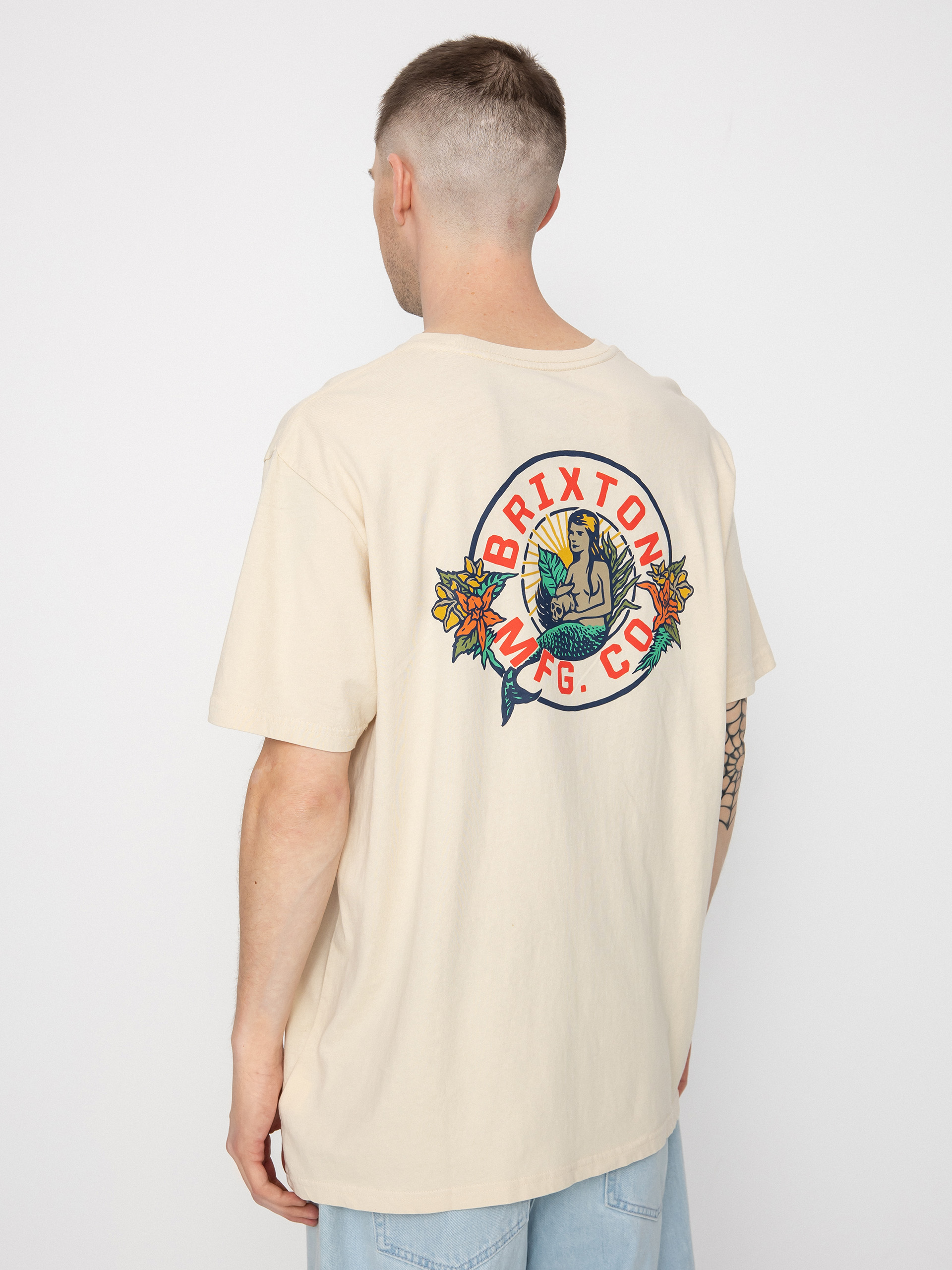 Brixton Geneva T-shirt (cream worn wash)
