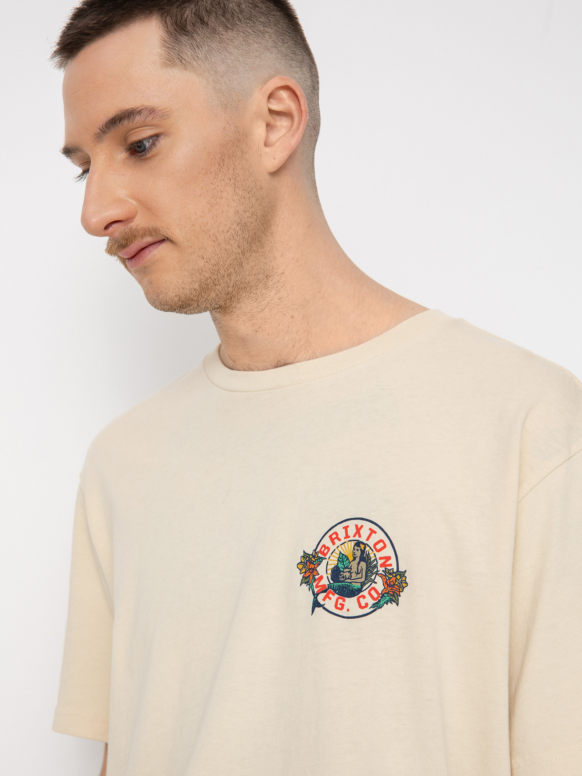 Brixton Geneva T-shirt (cream worn wash)