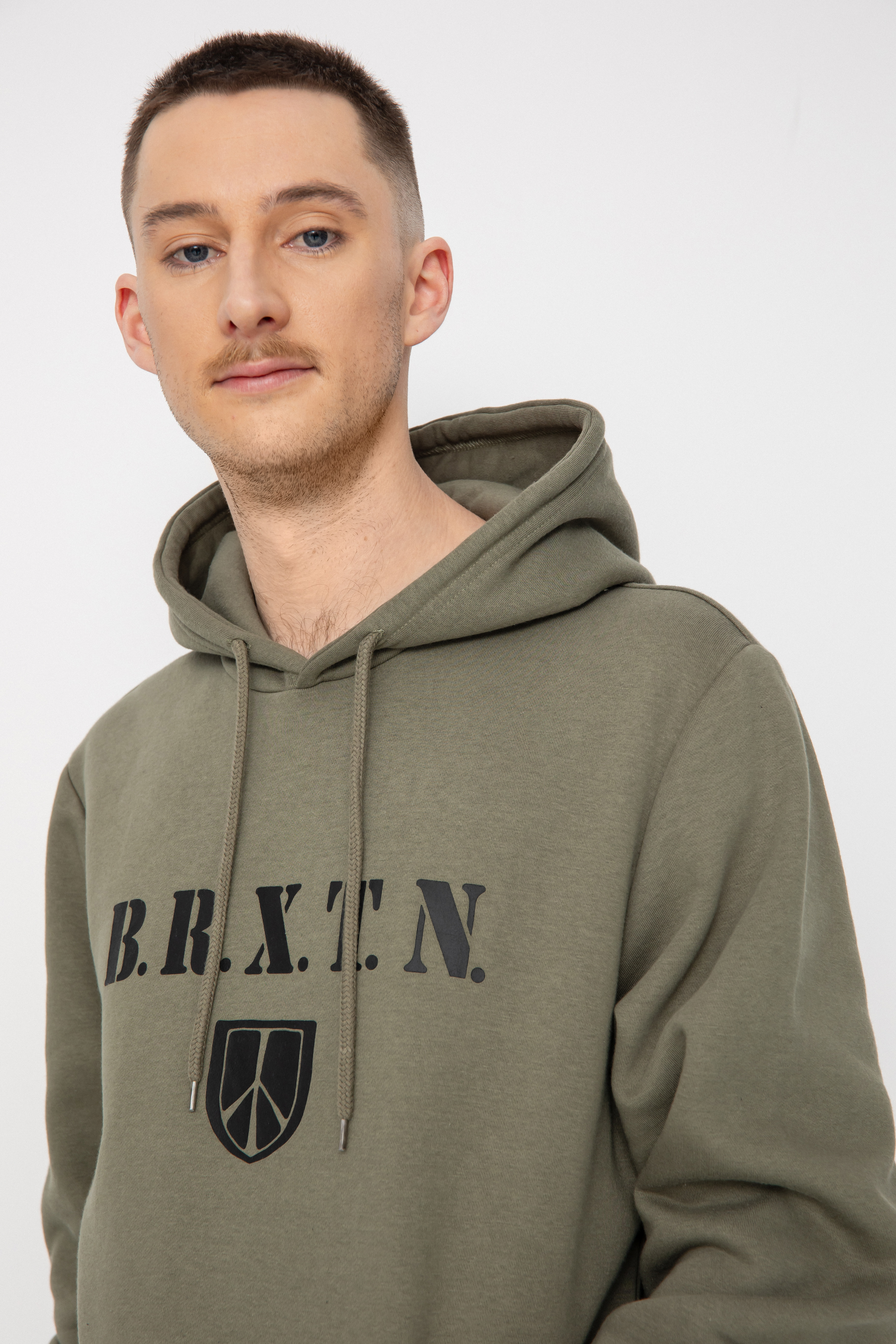 Brixton Peace Shield HD Hoodie (olive surplus)