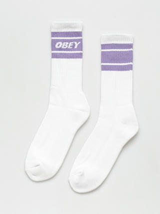 OBEY Cooper II Socks (white/purple flower)