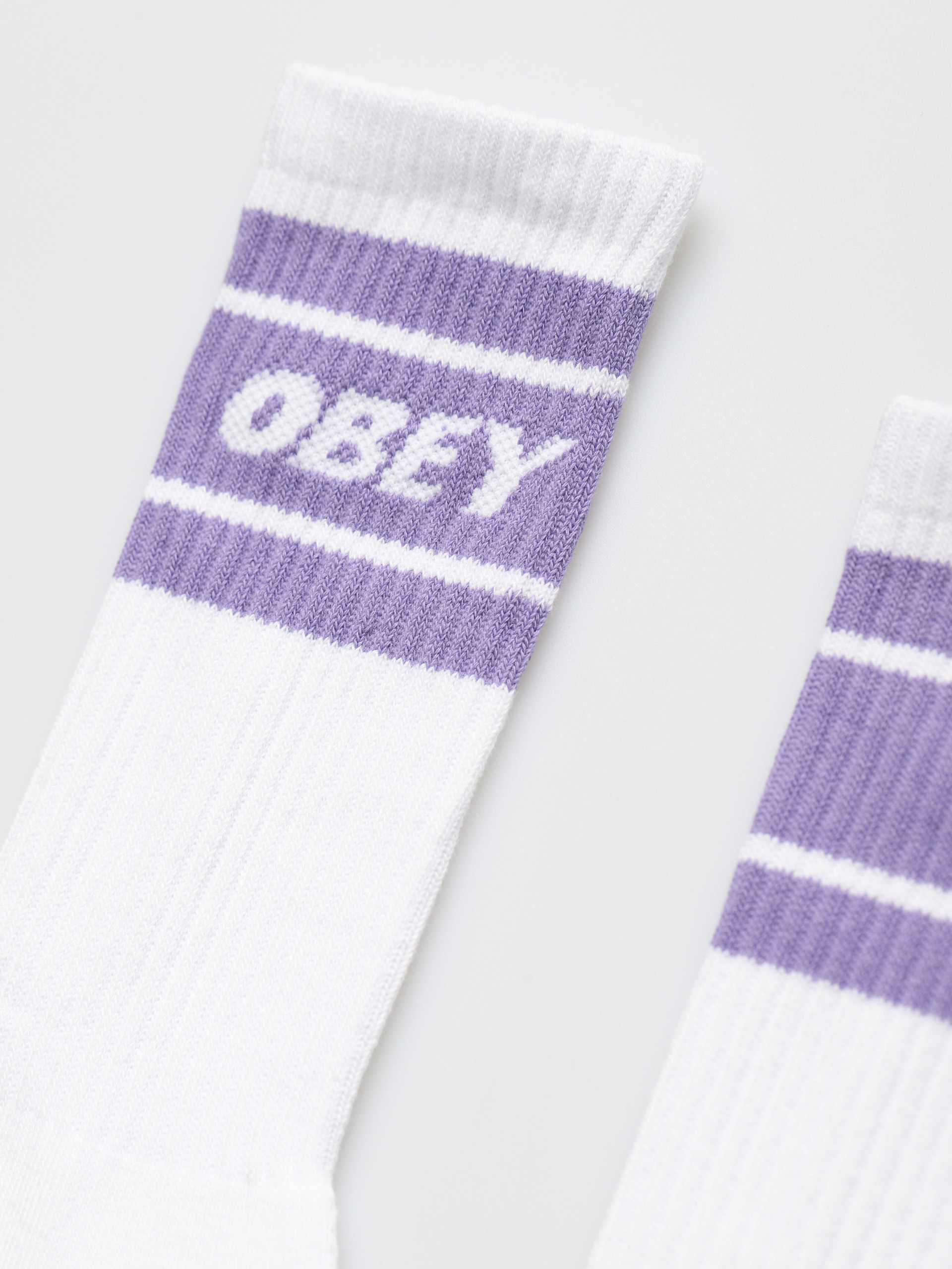 OBEY Cooper II Socks (white/purple flower)