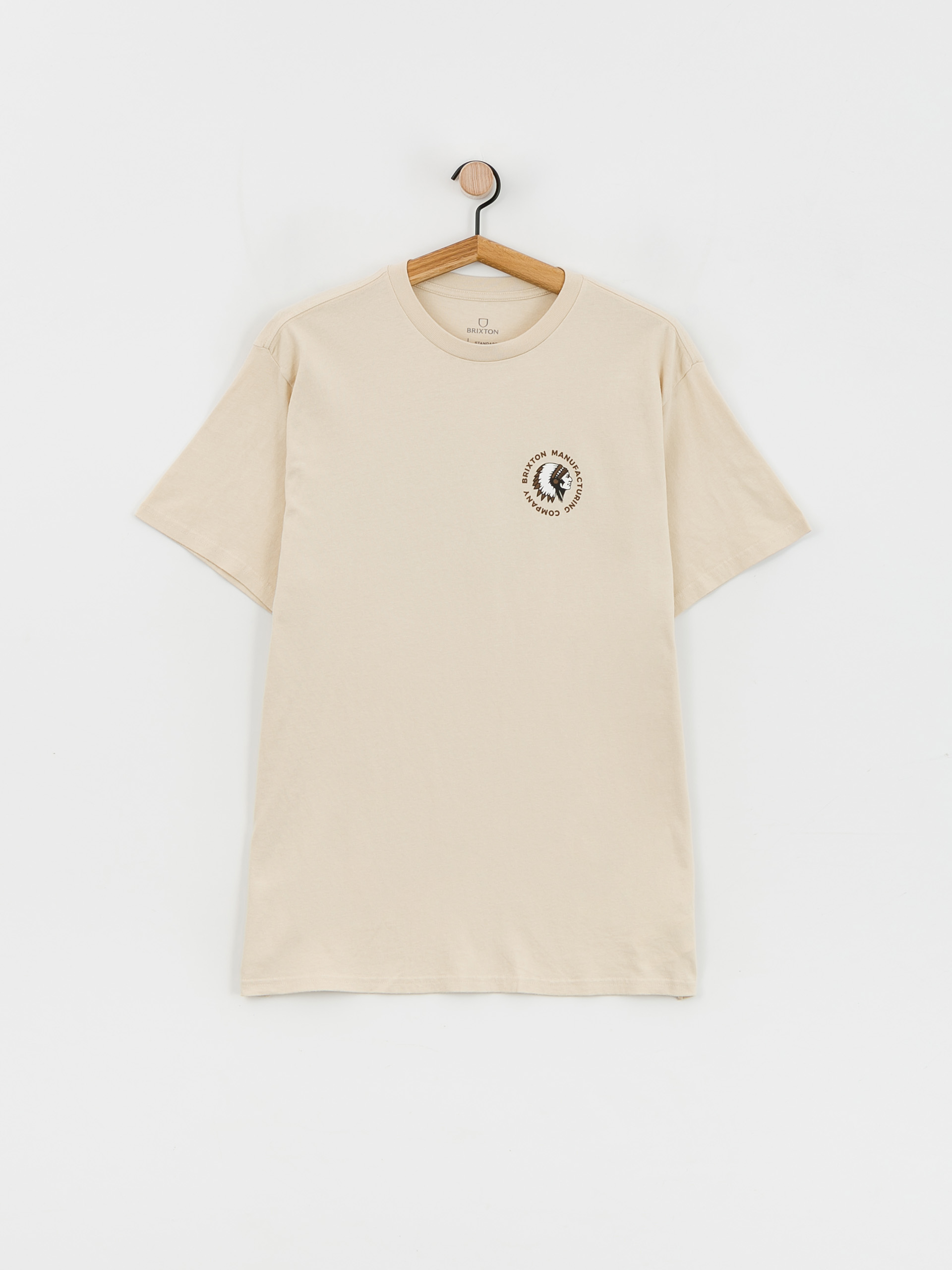 Brixton Rival Stamp T-shirt (cream/bison garment dye)
