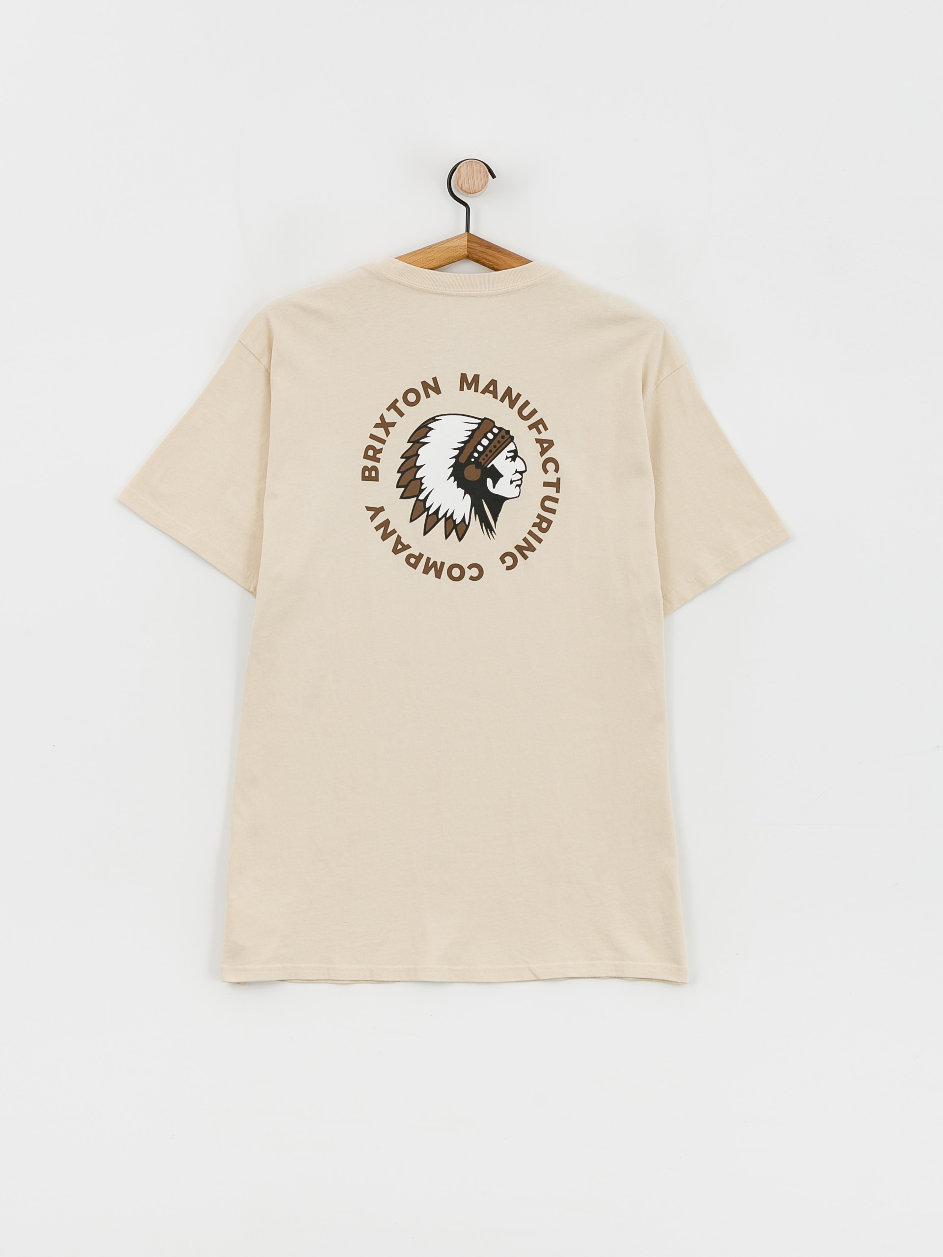 Brixton Rival Stamp T-shirt (cream/bison garment dye)