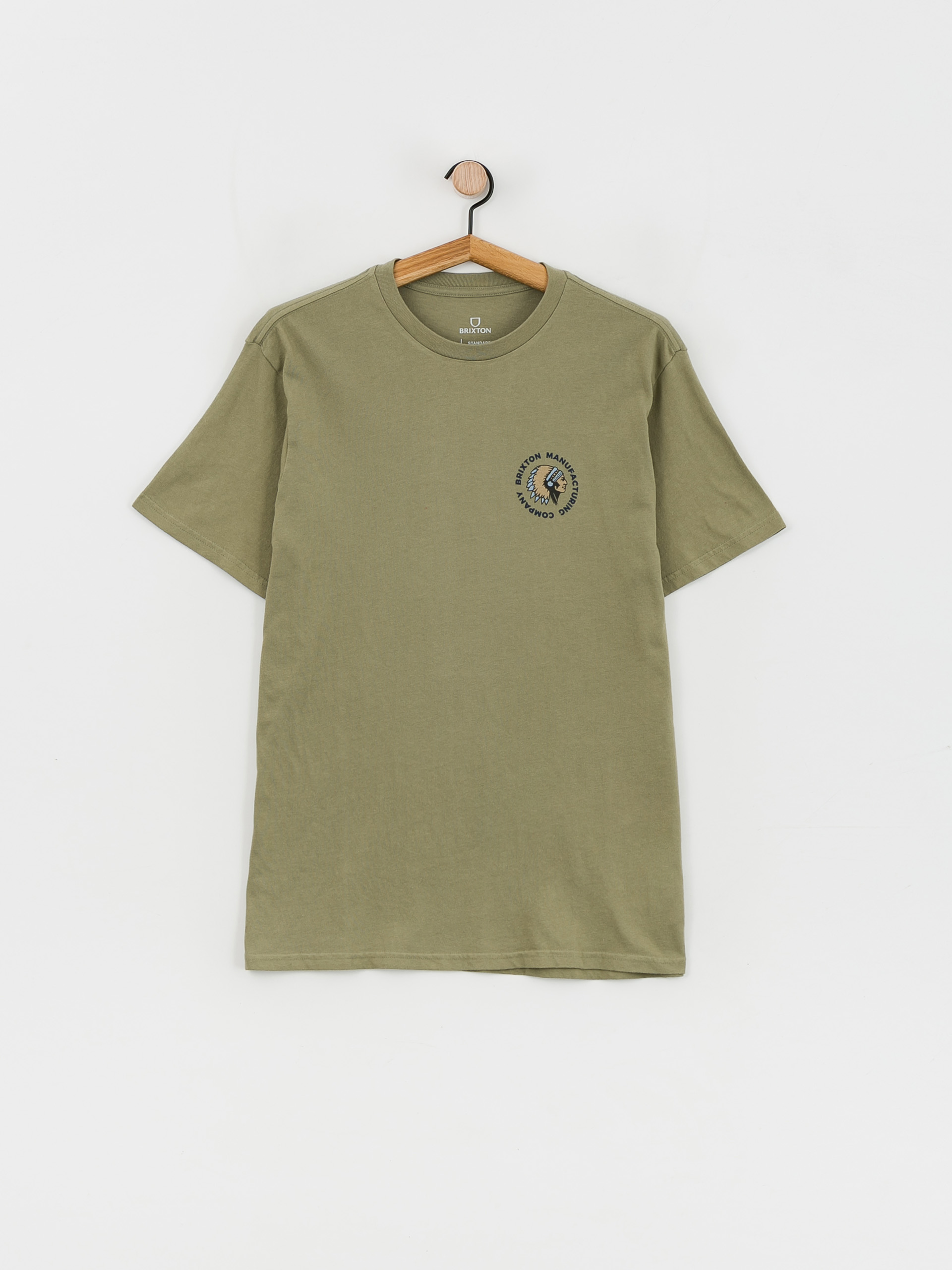 Brixton Rival Stamp T-shirt (olive surplus/dusty blue garme)