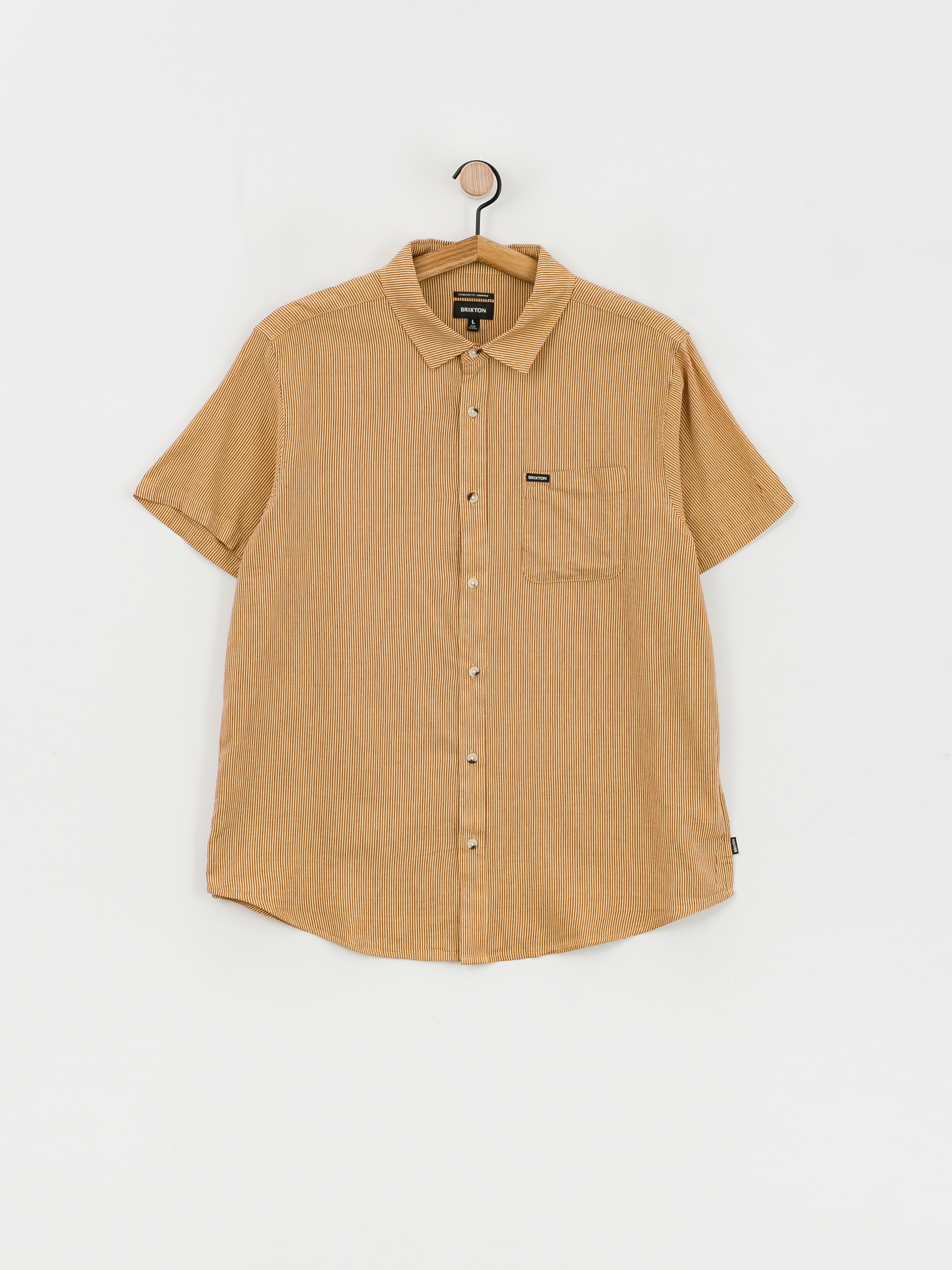 Brixton Charter Stripe Shirt (straw/island berry)