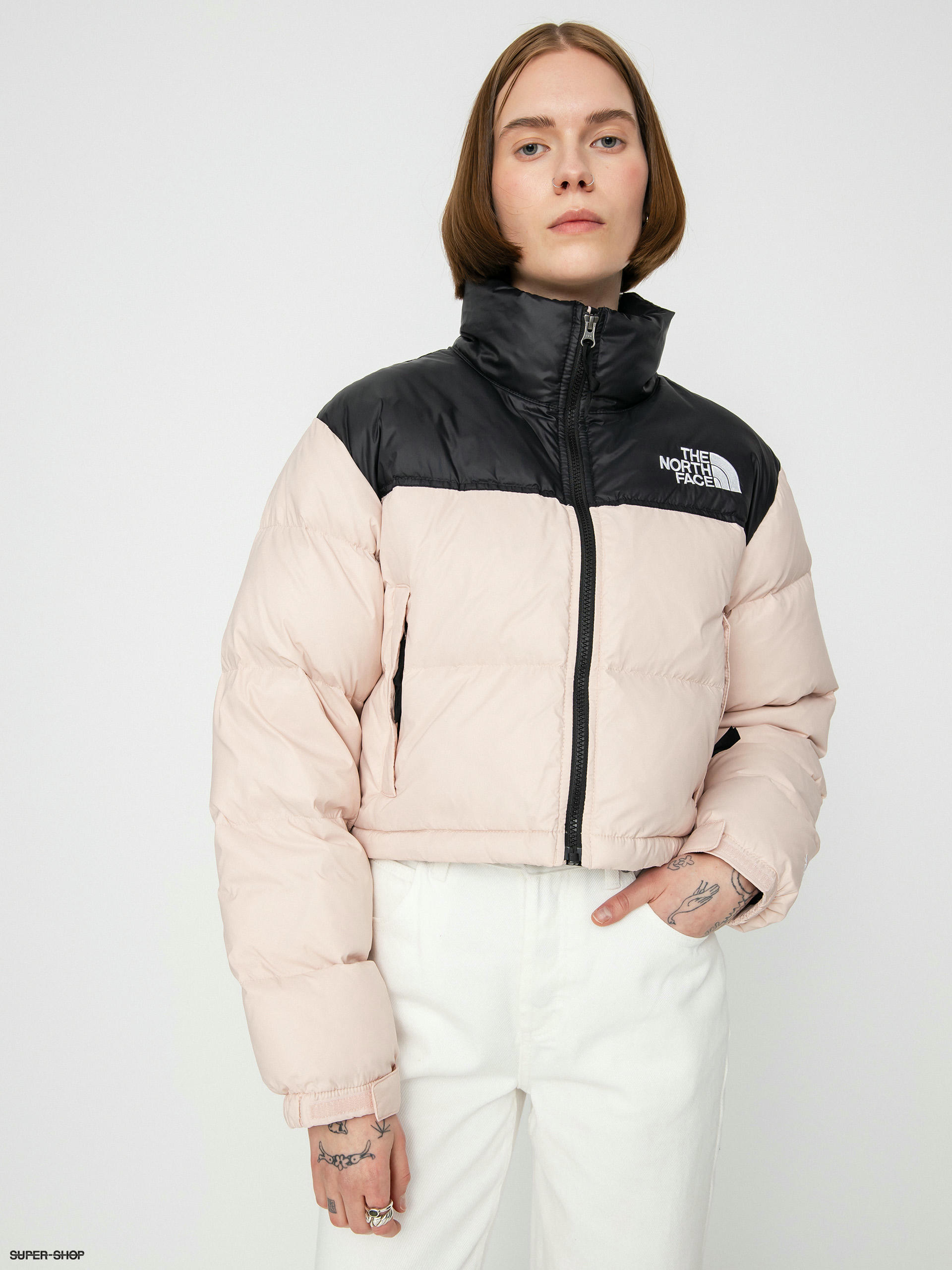 Pink nuptse jacket best sale