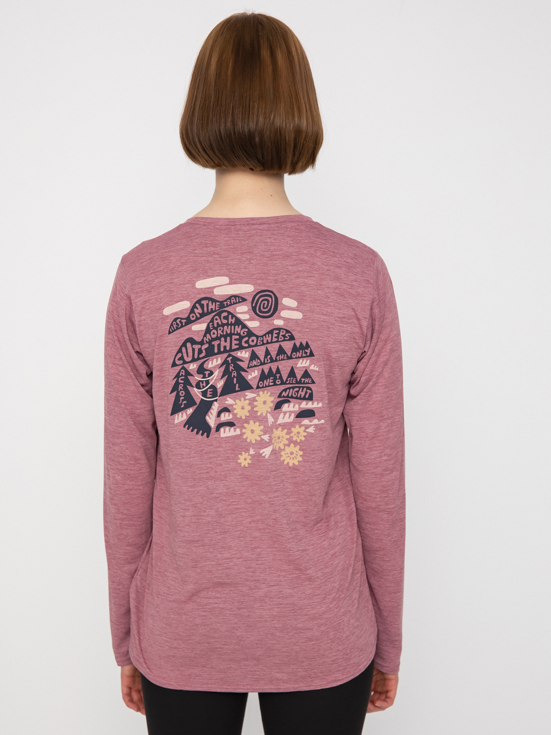 Patagonia Cap Cool Daily Graphic Shirt Longsleeve Wmn (across the trail/evening mauve x dye)
