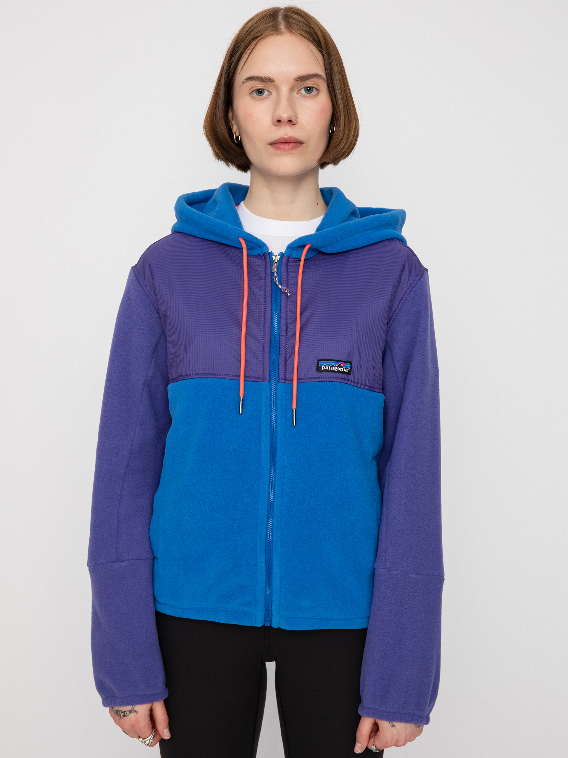 Damen Patagonia Microdini Hoody Fleecejacke (bayou blue)