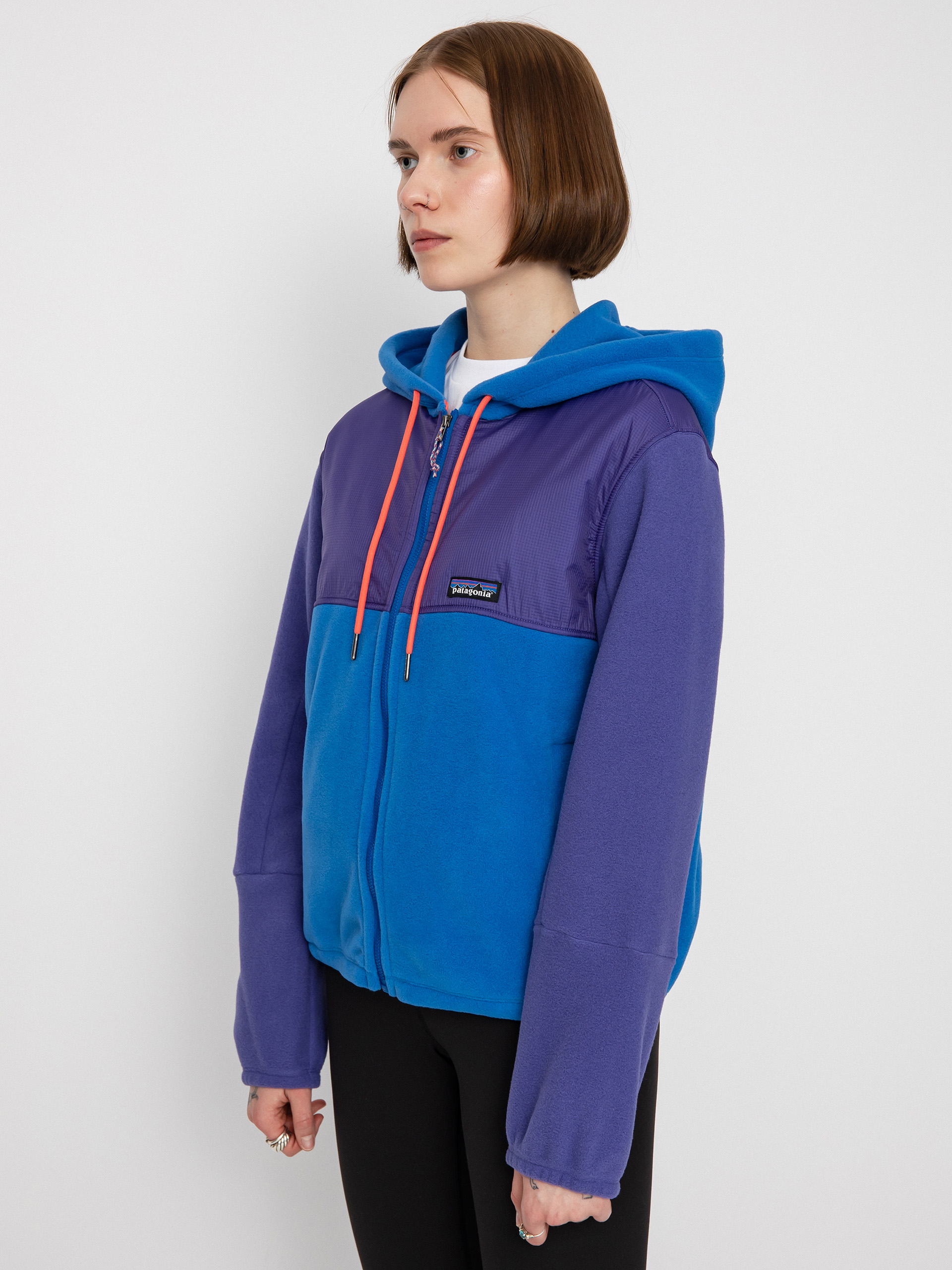 Damen Patagonia Microdini Hoody Fleecejacke (bayou blue)