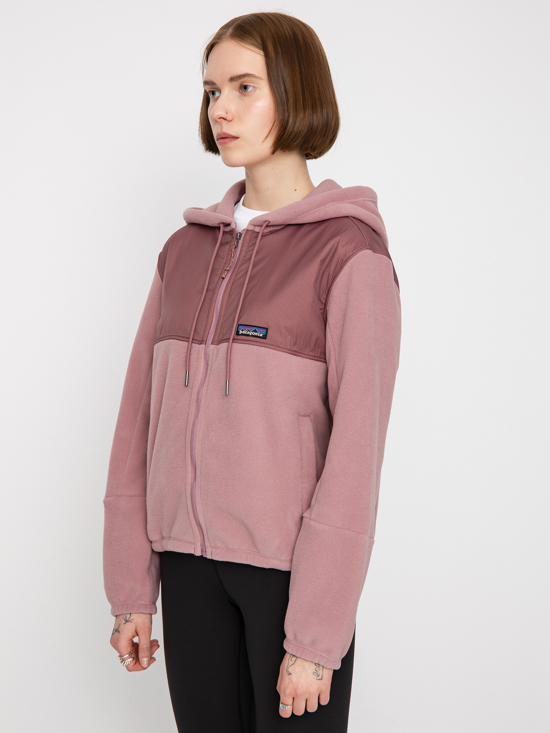Womens Patagonia Microdini Hoody Fleece (evening mauve)