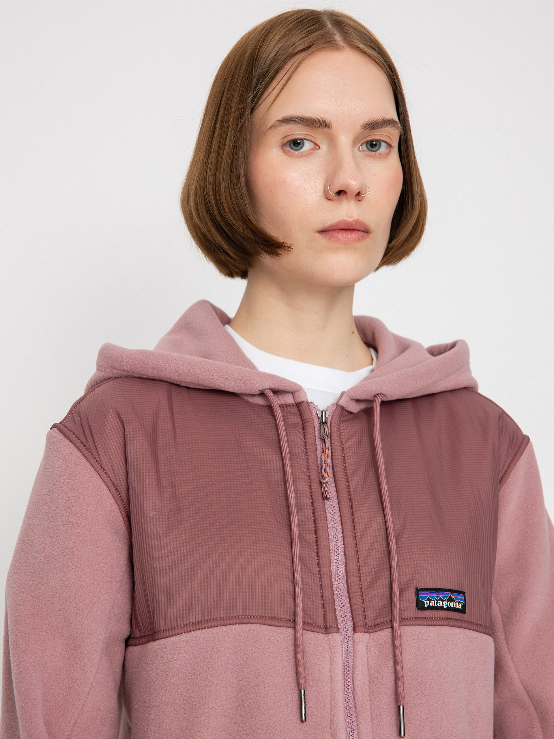 Womens Patagonia Microdini Hoody Fleece (evening mauve)