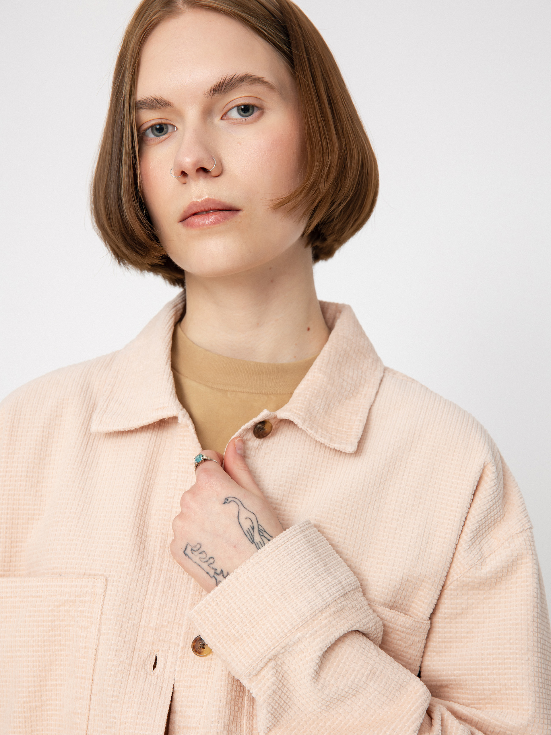 Brixton Dundee Corduroy Overshirt Shirt Wmn (rose dust)