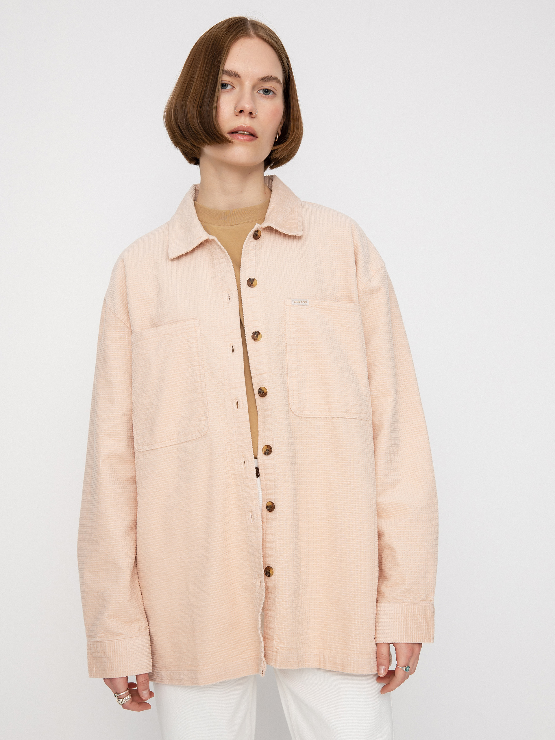 Brixton Dundee Corduroy Overshirt Hemd Wmn (rose dust)