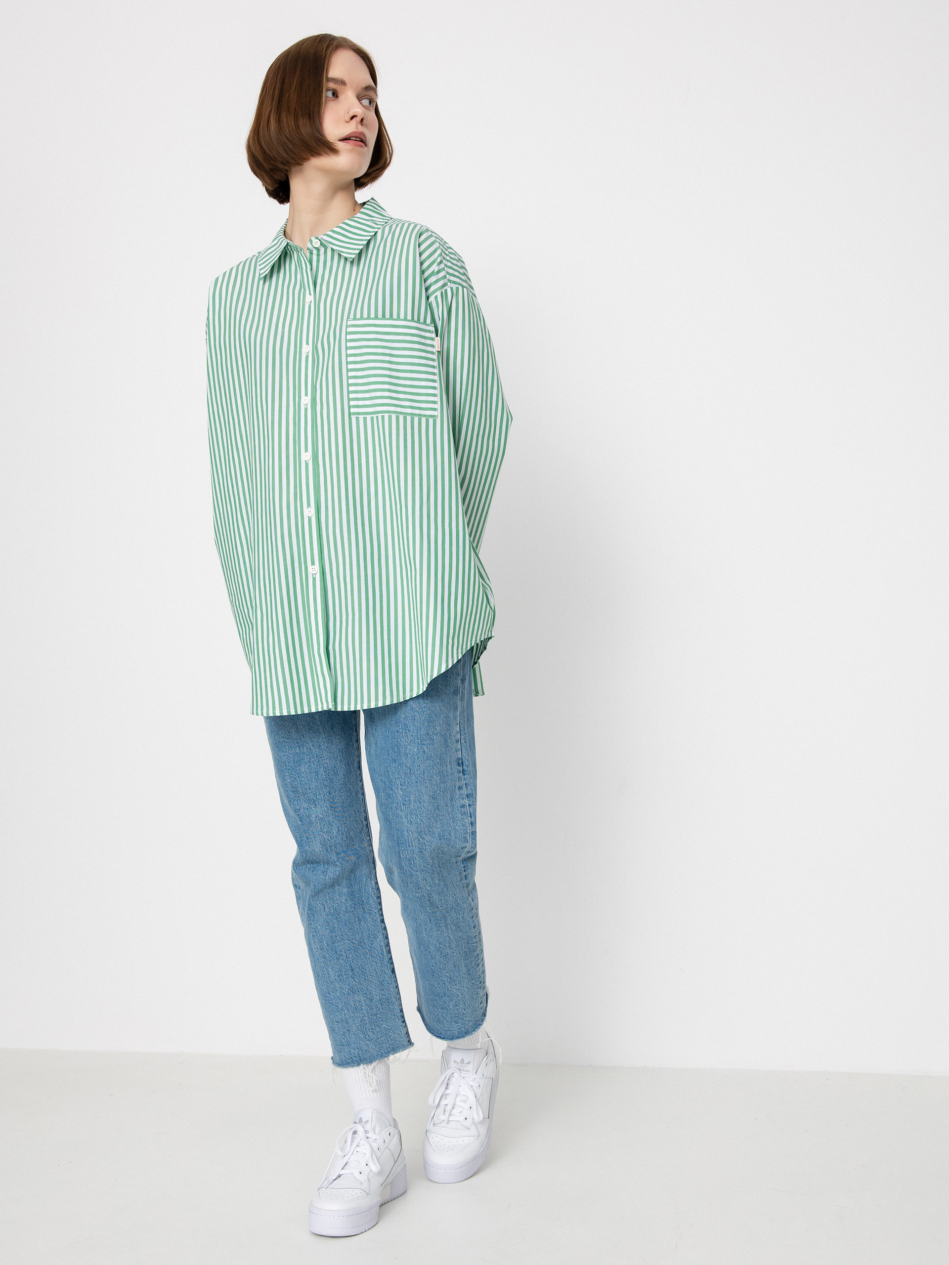 Brixton Sidney Oversized Ls Shirt Wmn (leprechaun)