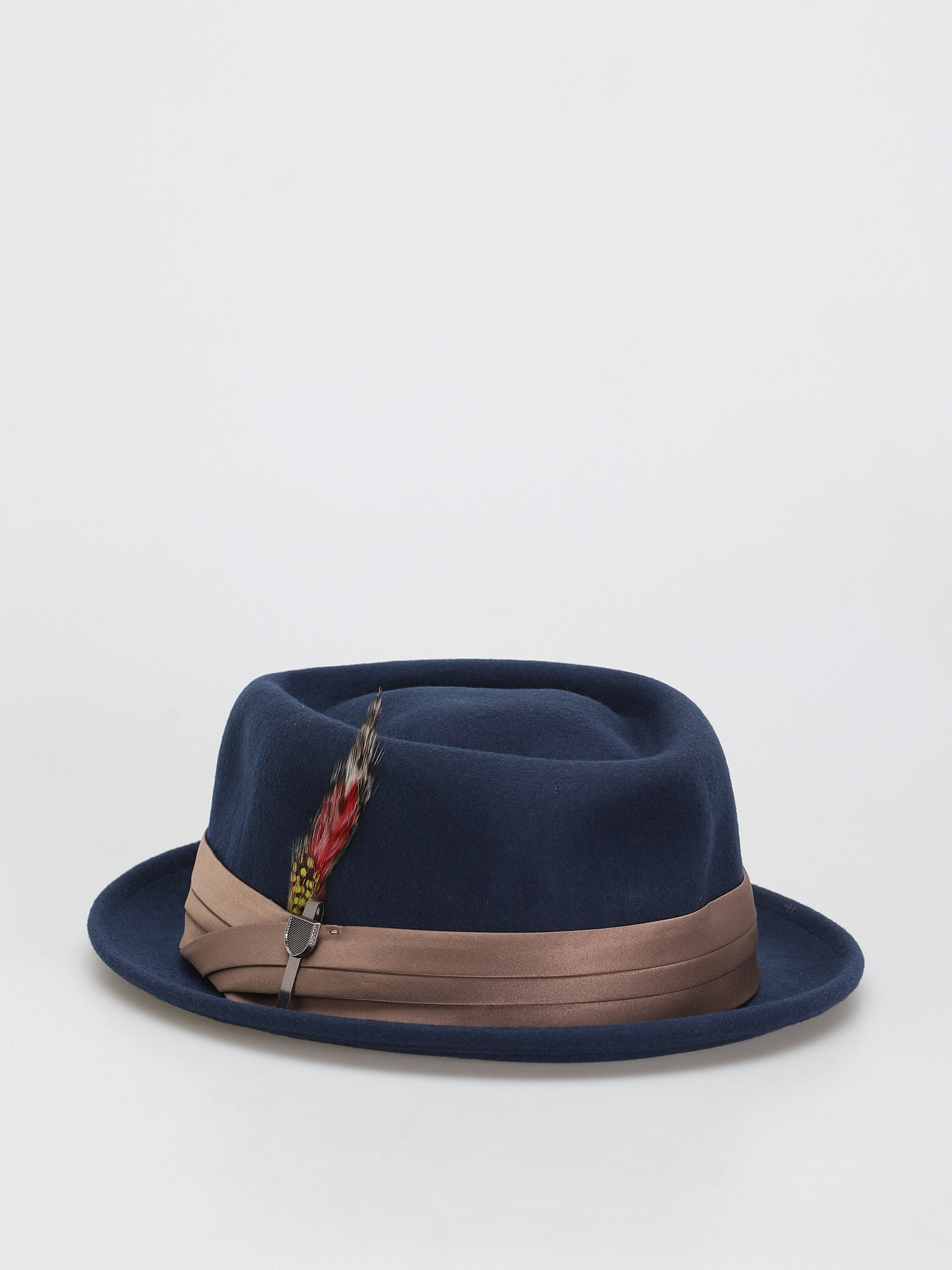 Brixton Stout Pork Pie Hat (washed navy/bronze)
