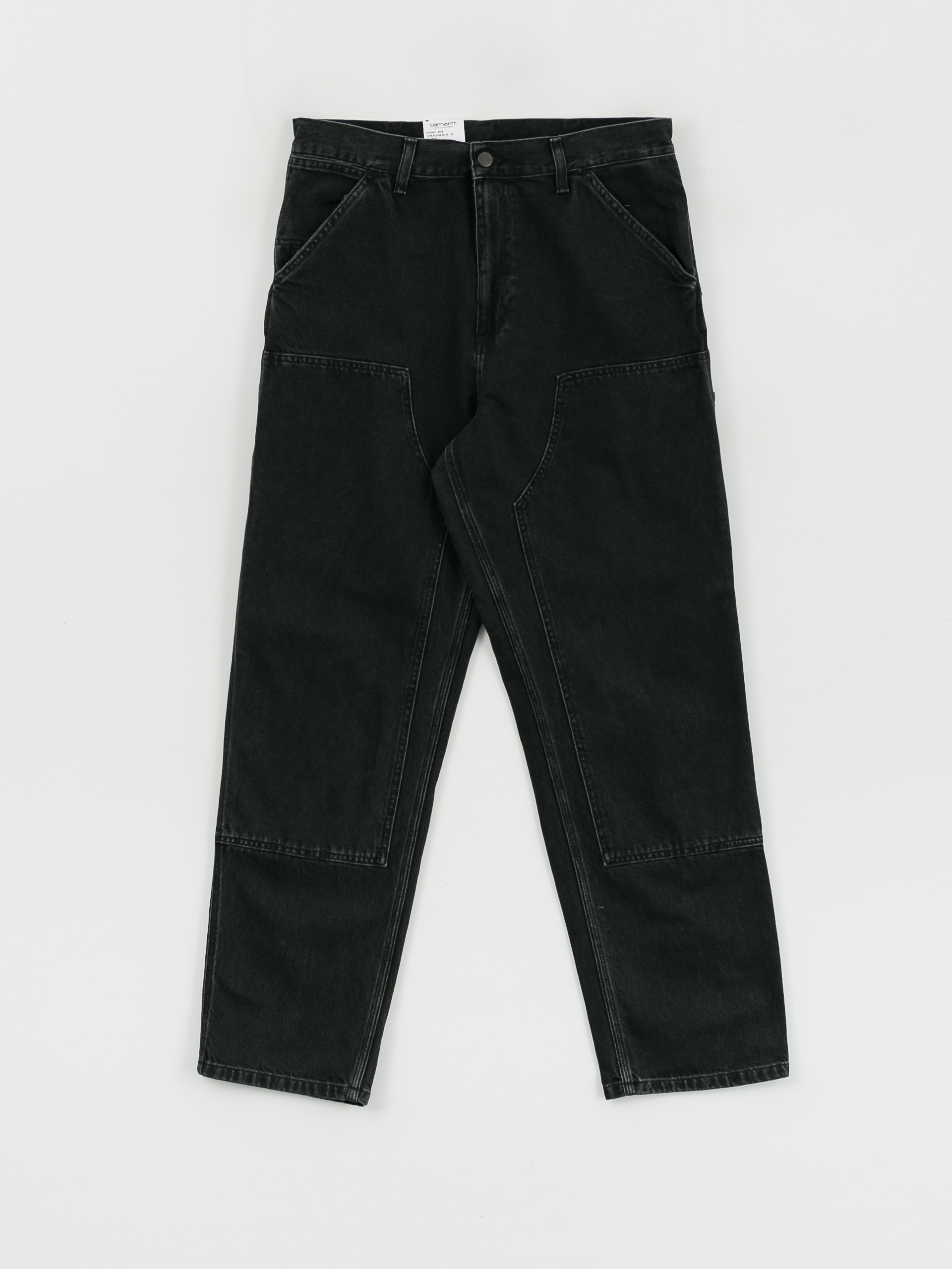【人気】Carhartt wip DOUBLE KNEE 34x32 ブラック Carhartt WIP Double Knee Pants - black (black)