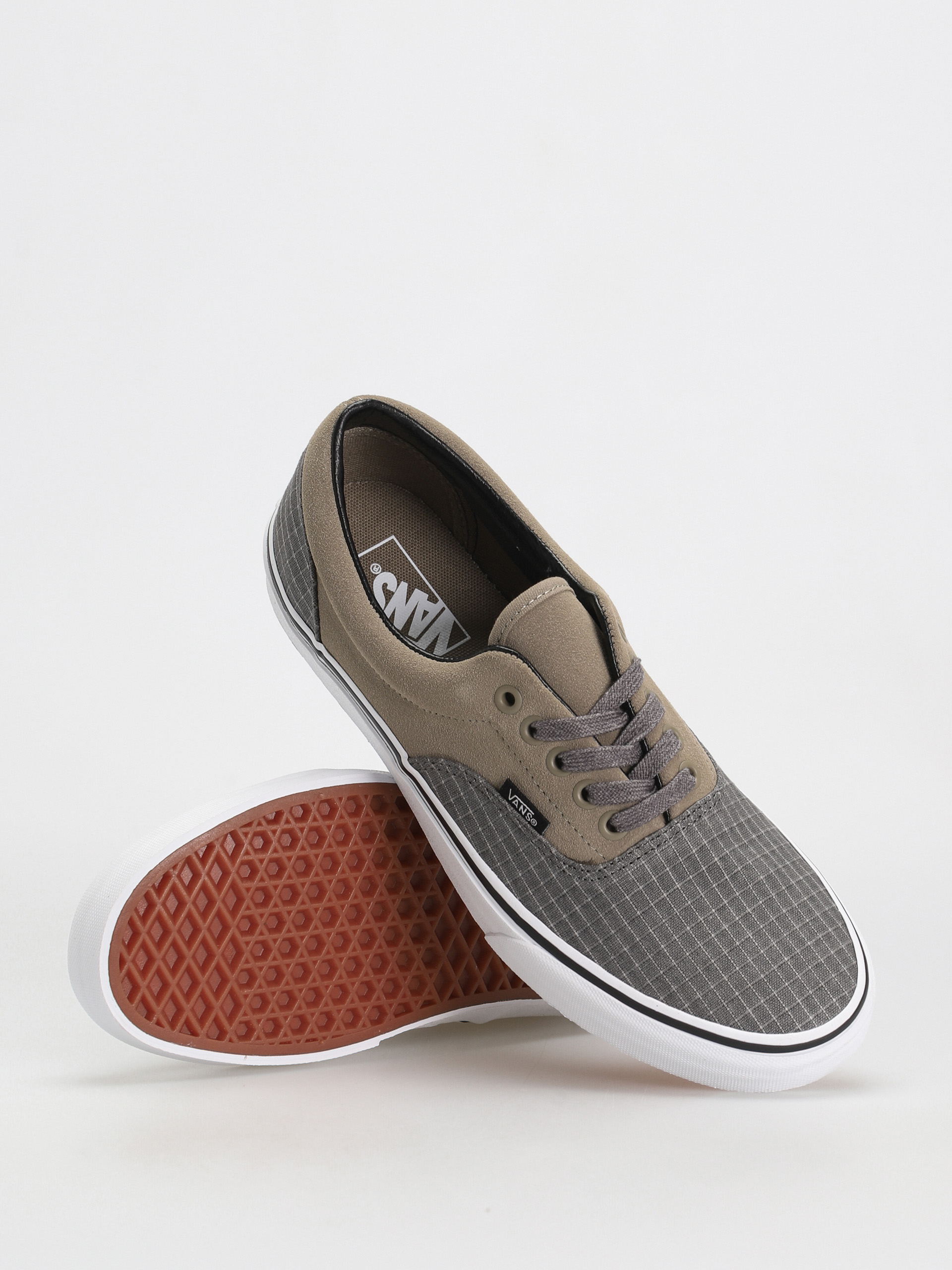 Vans Era Shoes brown, grey (ripstop canvas overland trek)
