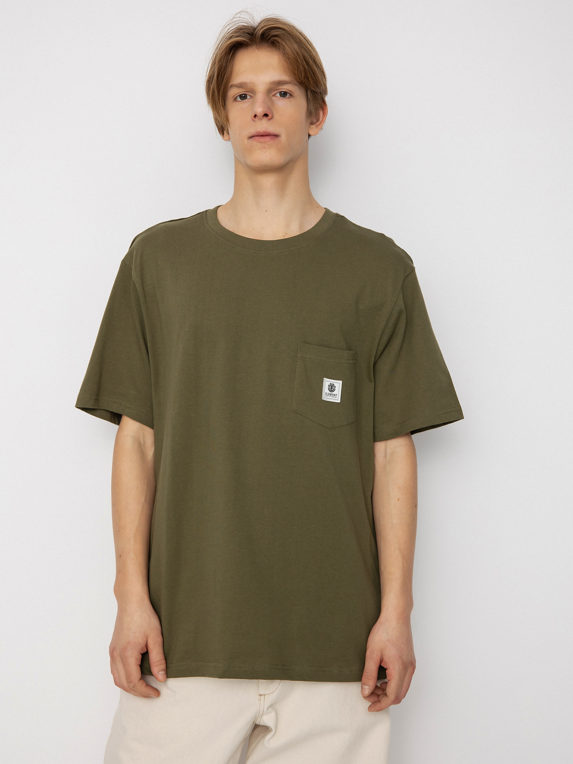 Element Basic Pocket Label T-shirt - green (army)