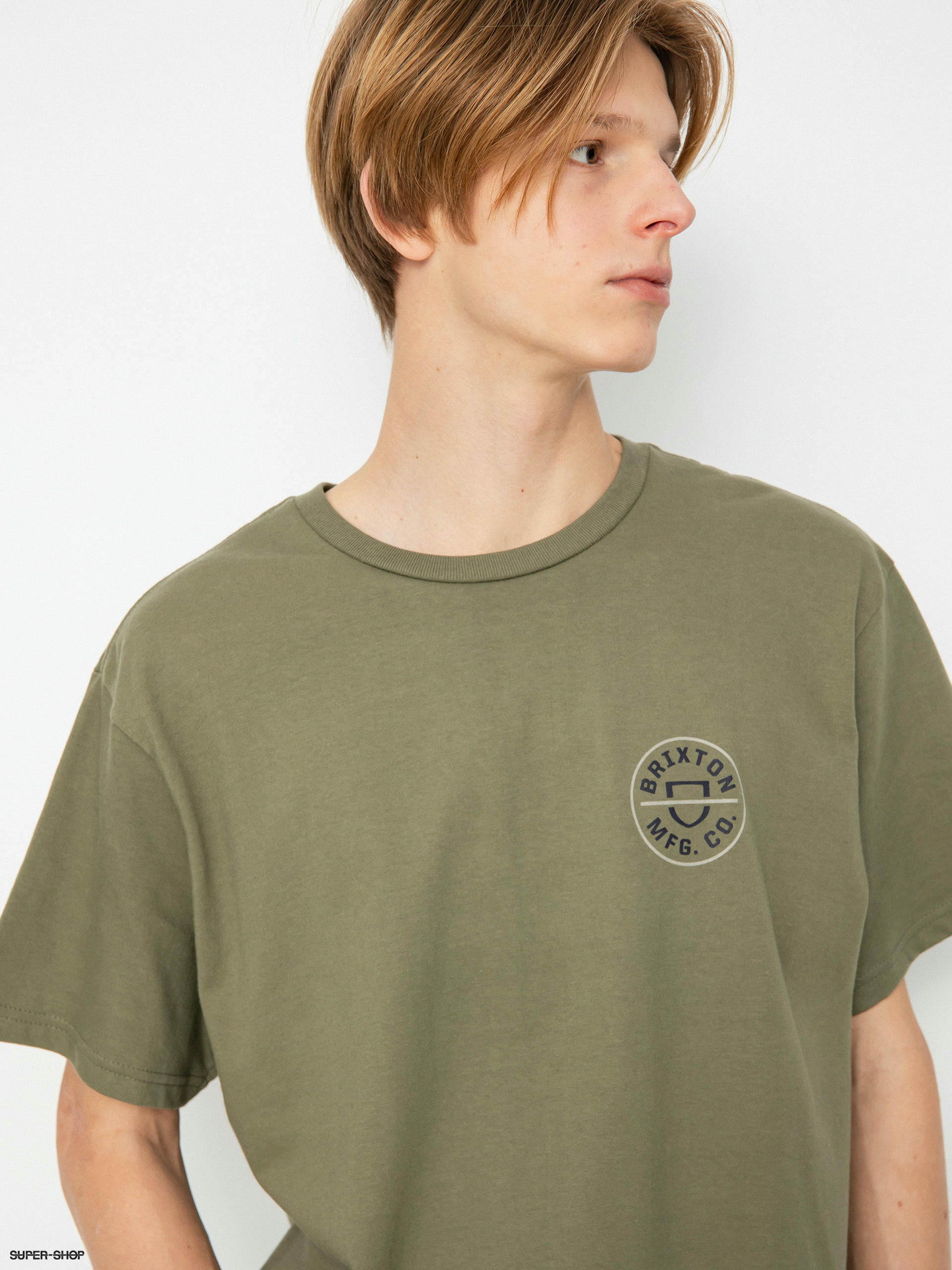 Brixton Crest II T-shirt (olive surplus/washed navy/sand)