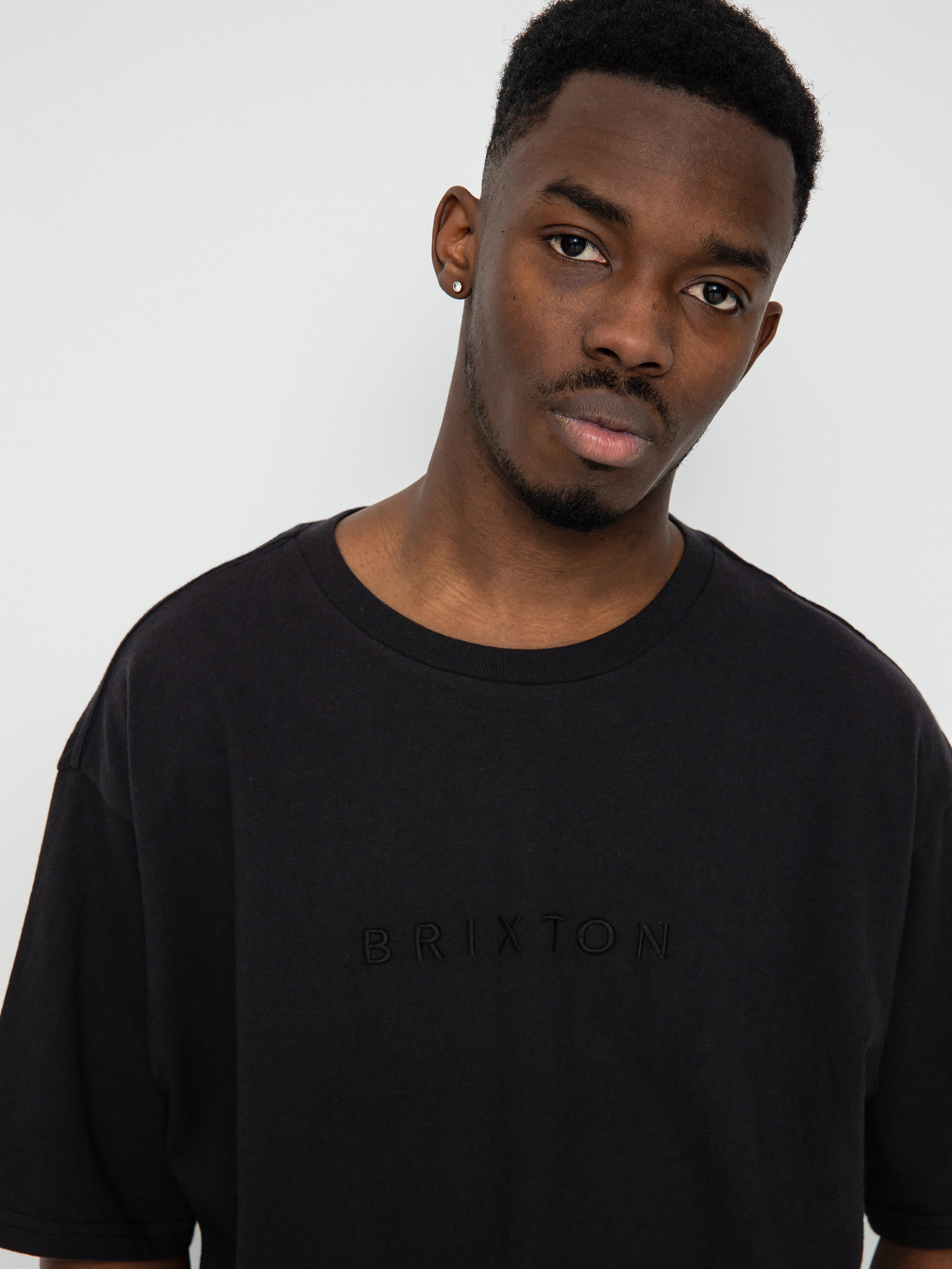 Brixton Alpha Line Relaxed T-Shirt (black garment dye)