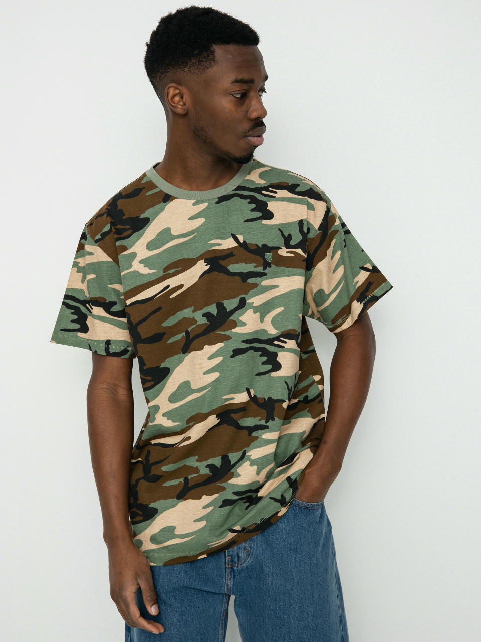 Brixton Vintage Reserve T-Shirt (camo vintage wash)