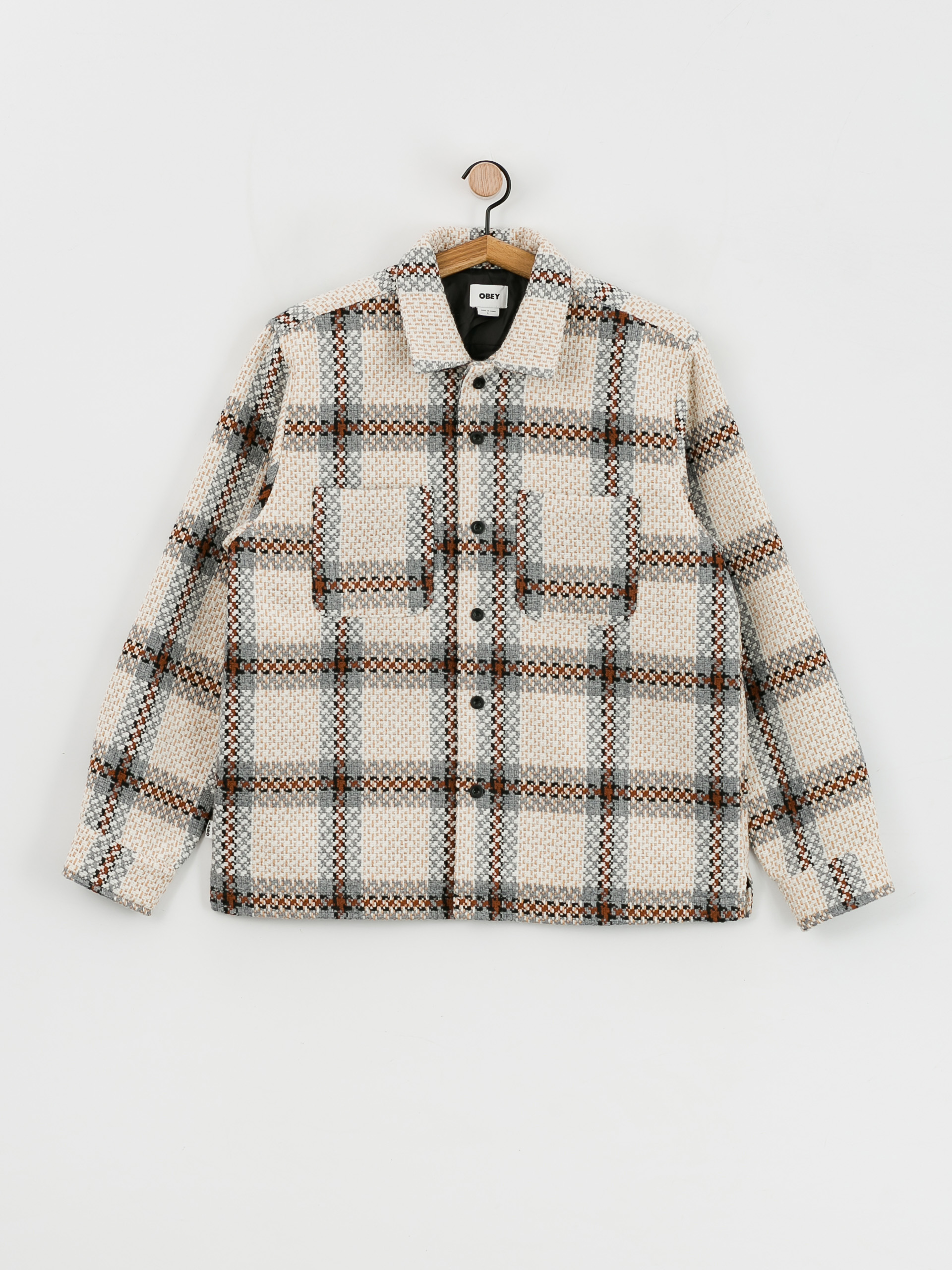 OBEY District Jacke (irish cream multi)