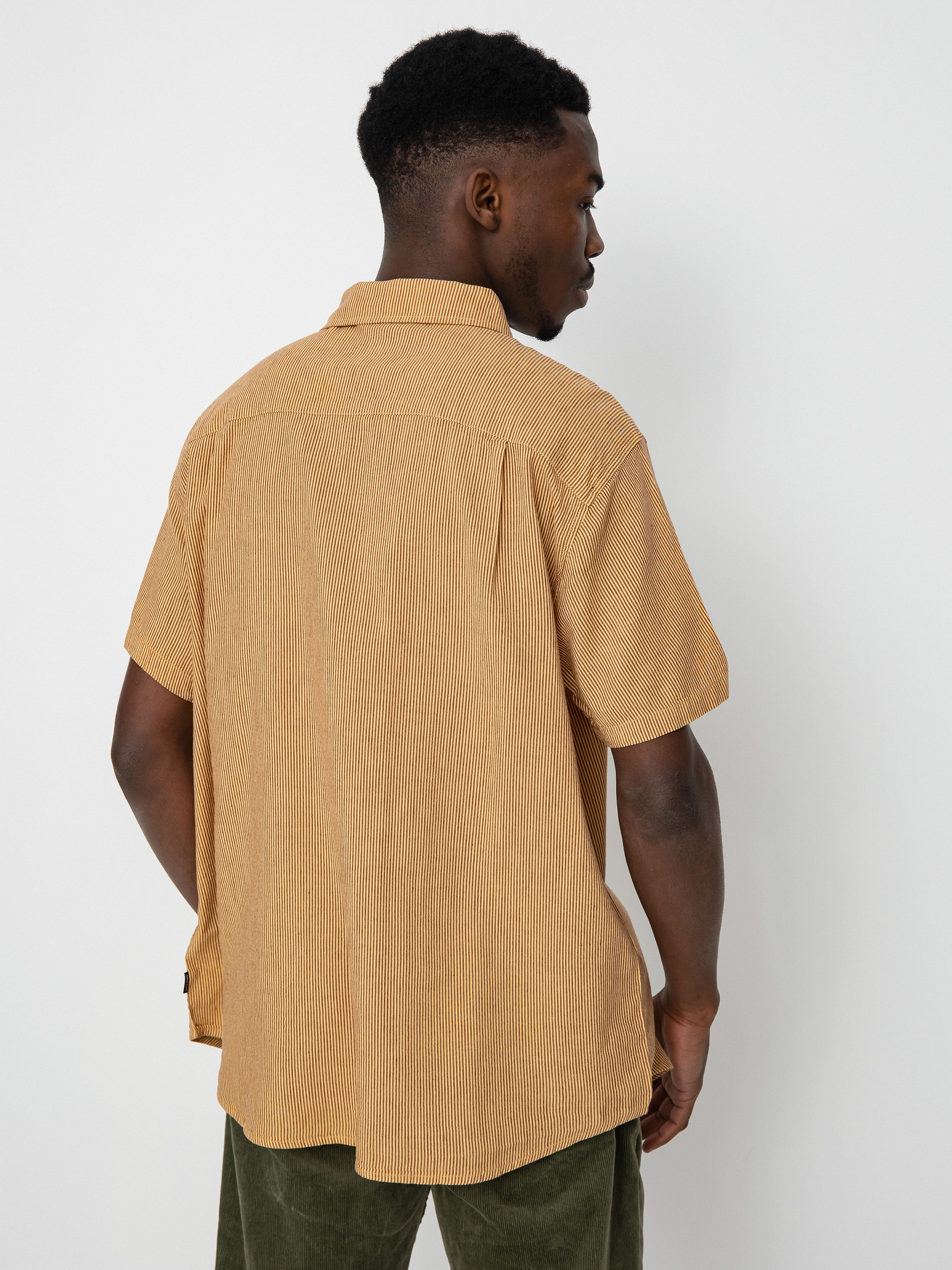 Brixton Charter Stripe Shirt (straw/island berry)