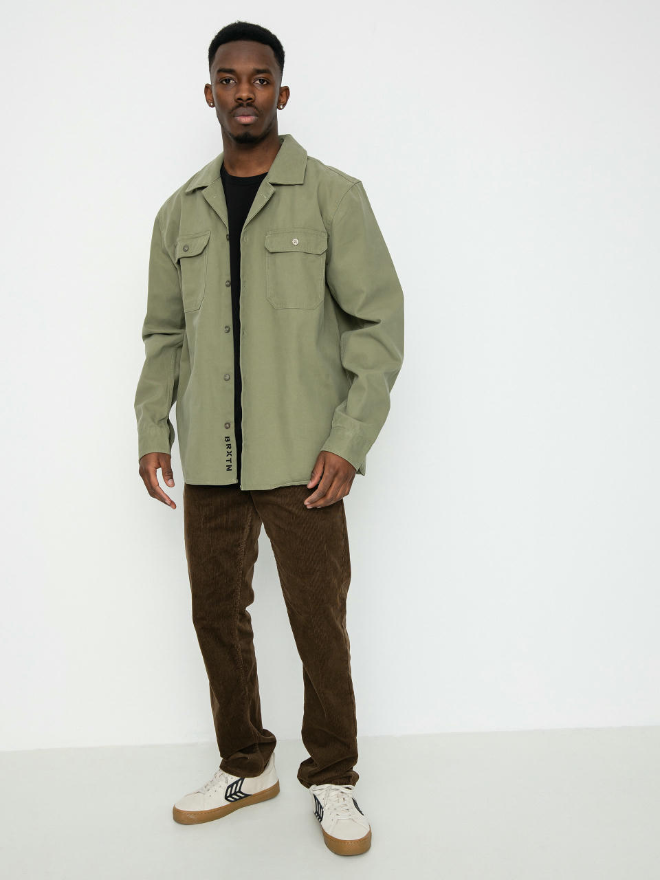 Brixton Bowery Surplus Overshirt Ls Hemd (olive surplus)