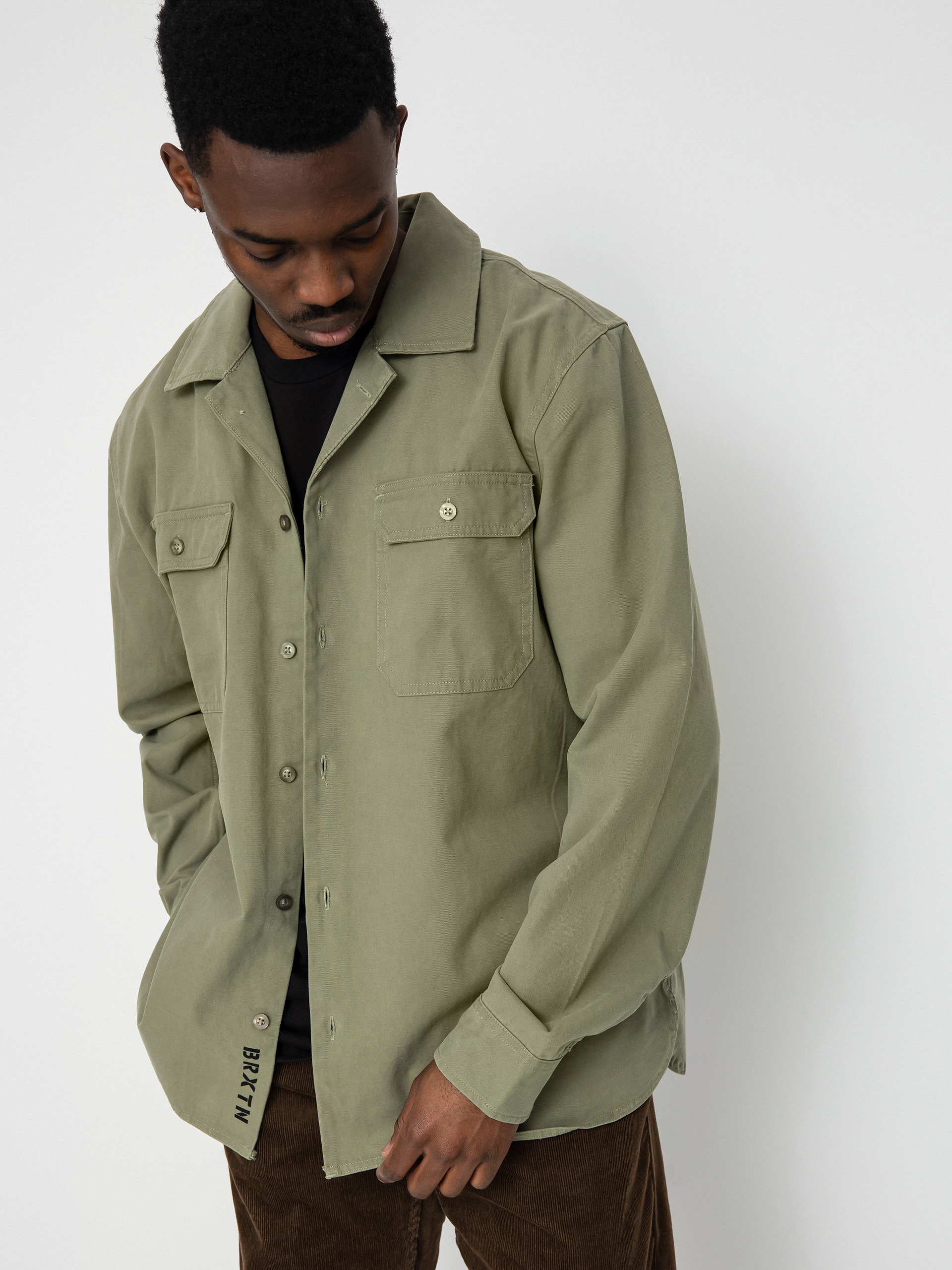 Brixton Bowery Surplus Overshirt Ls Shirt (olive surplus)