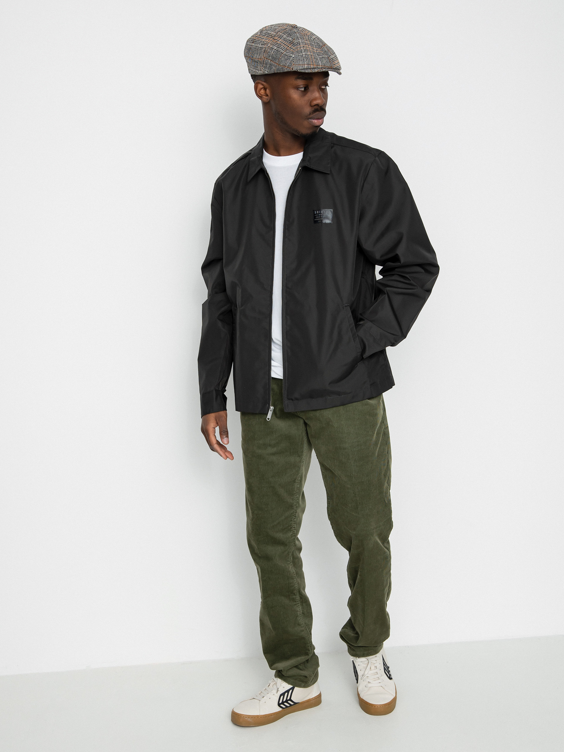 Brixton Utopia Vintage Nylon Jacke Schwarz washed black