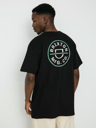 Brixton Crest II T-shirt (black/off white/jade)