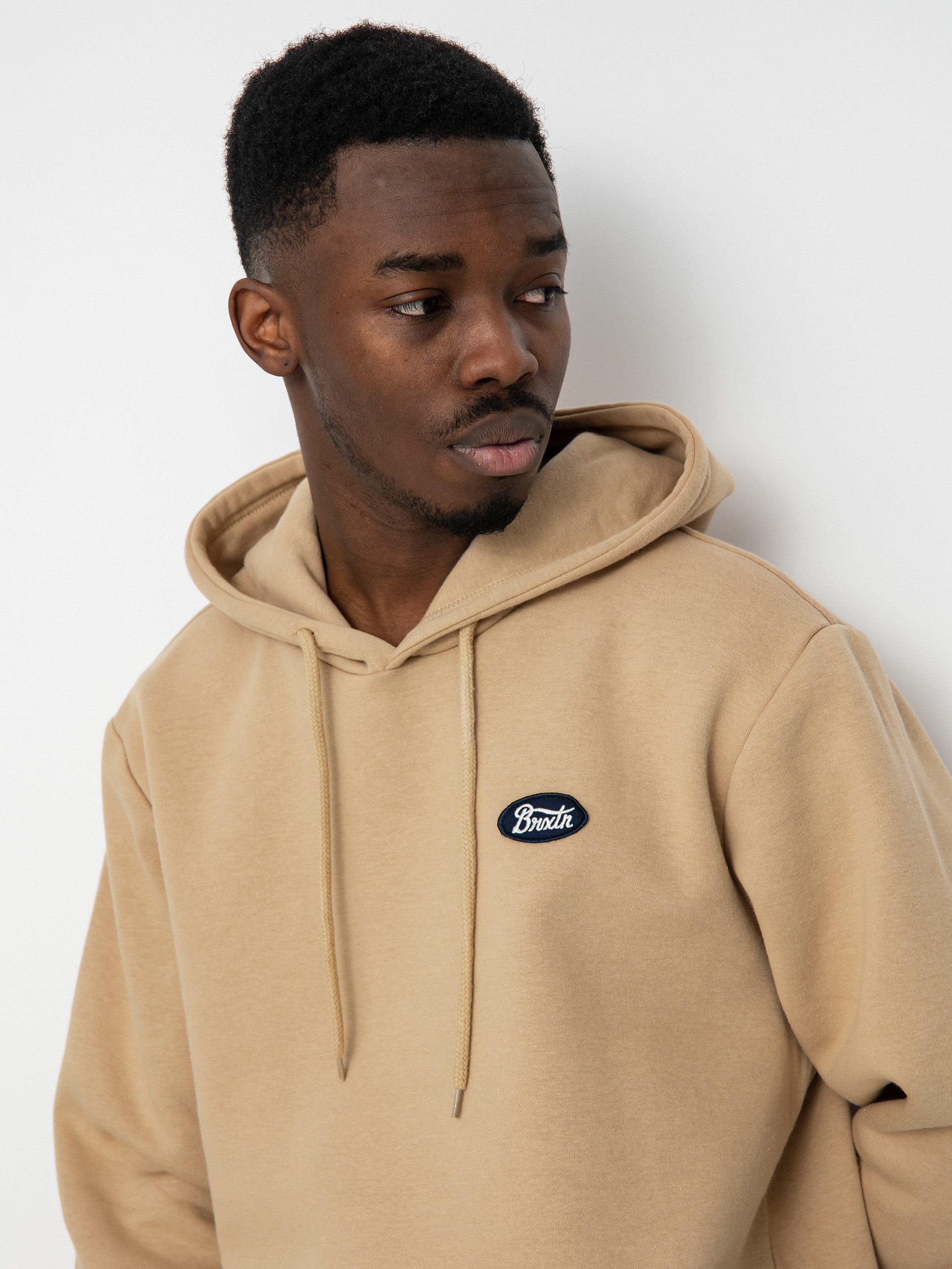 Brixton Parsons Patch HD Hoodie sand