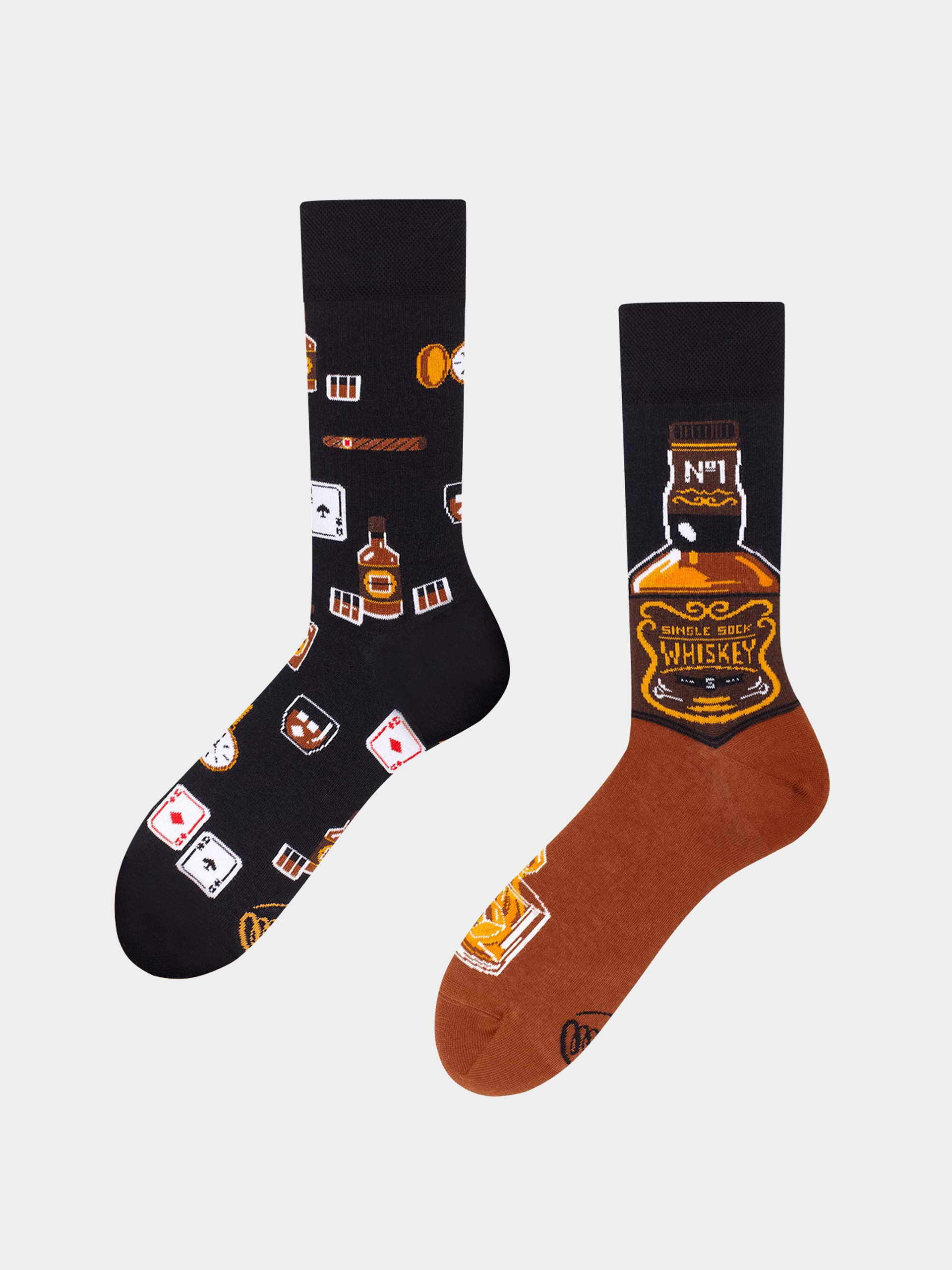 Many Mornings Whisky Socks (black/brown/yellow)