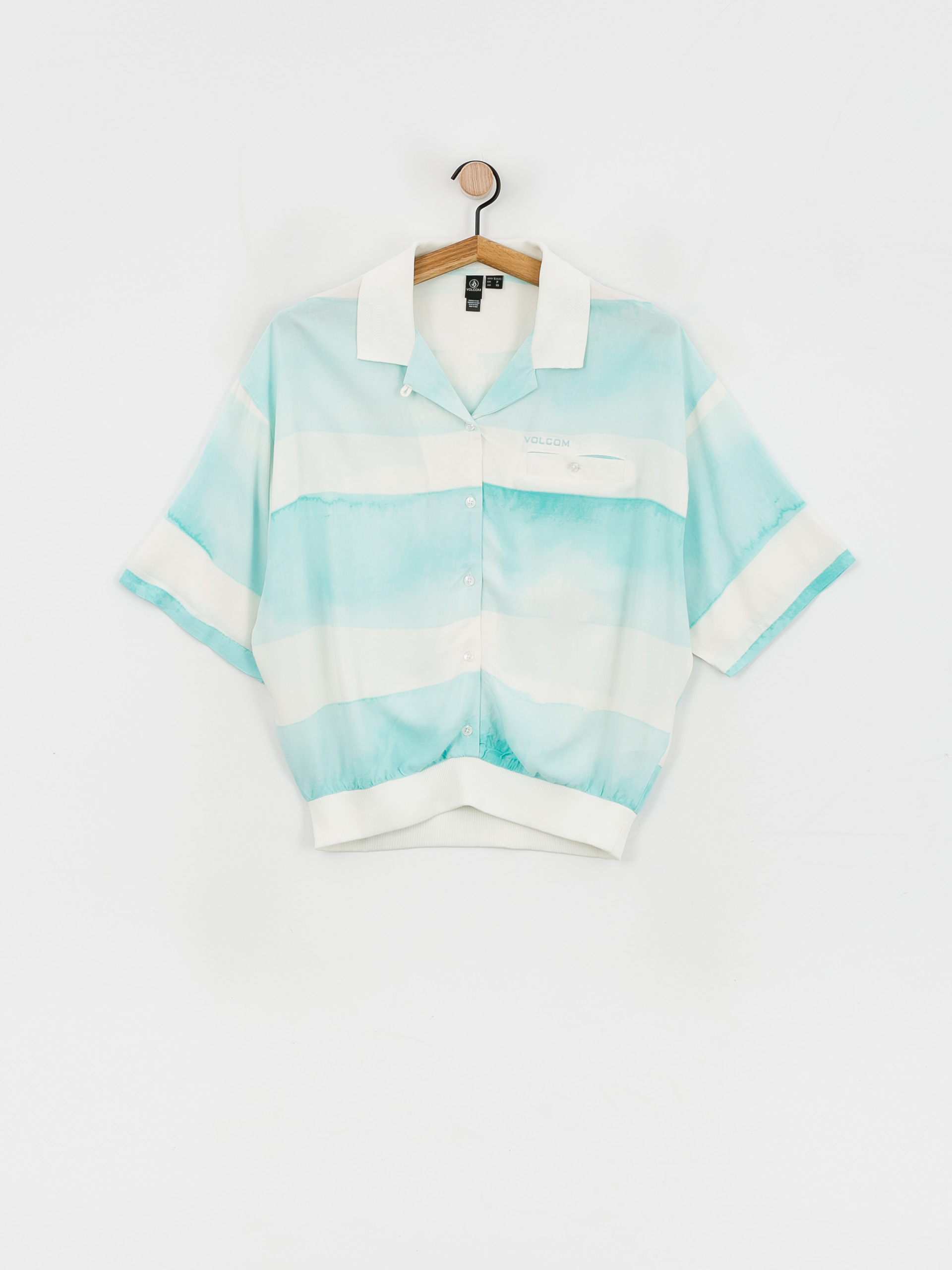 Volcom Stay Stripes Hemd Wmn (pale aqua)