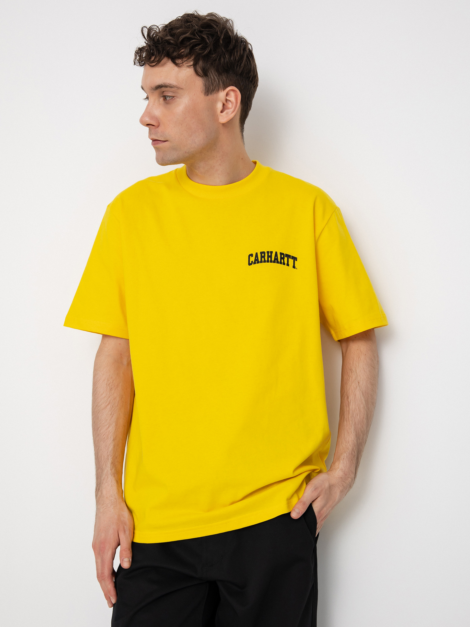 Carhartt WIP University Script T-Shirt (buttercup/black)