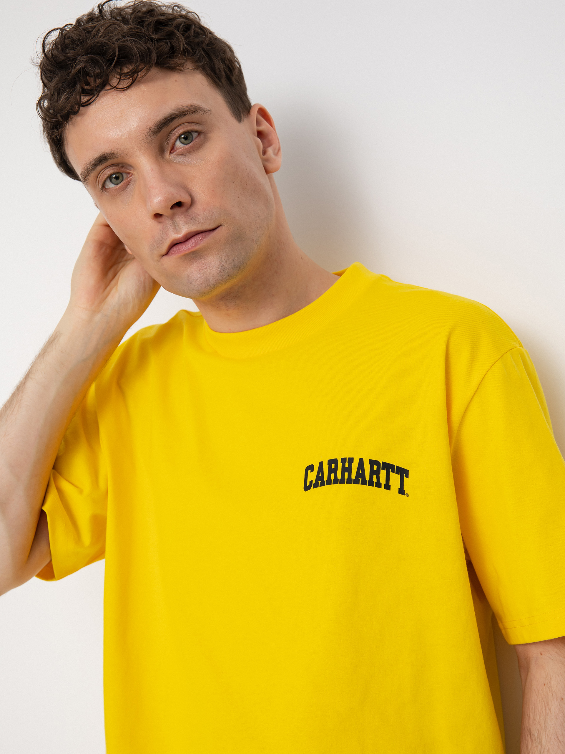Carhartt WIP University Script T-Shirt (buttercup/black)