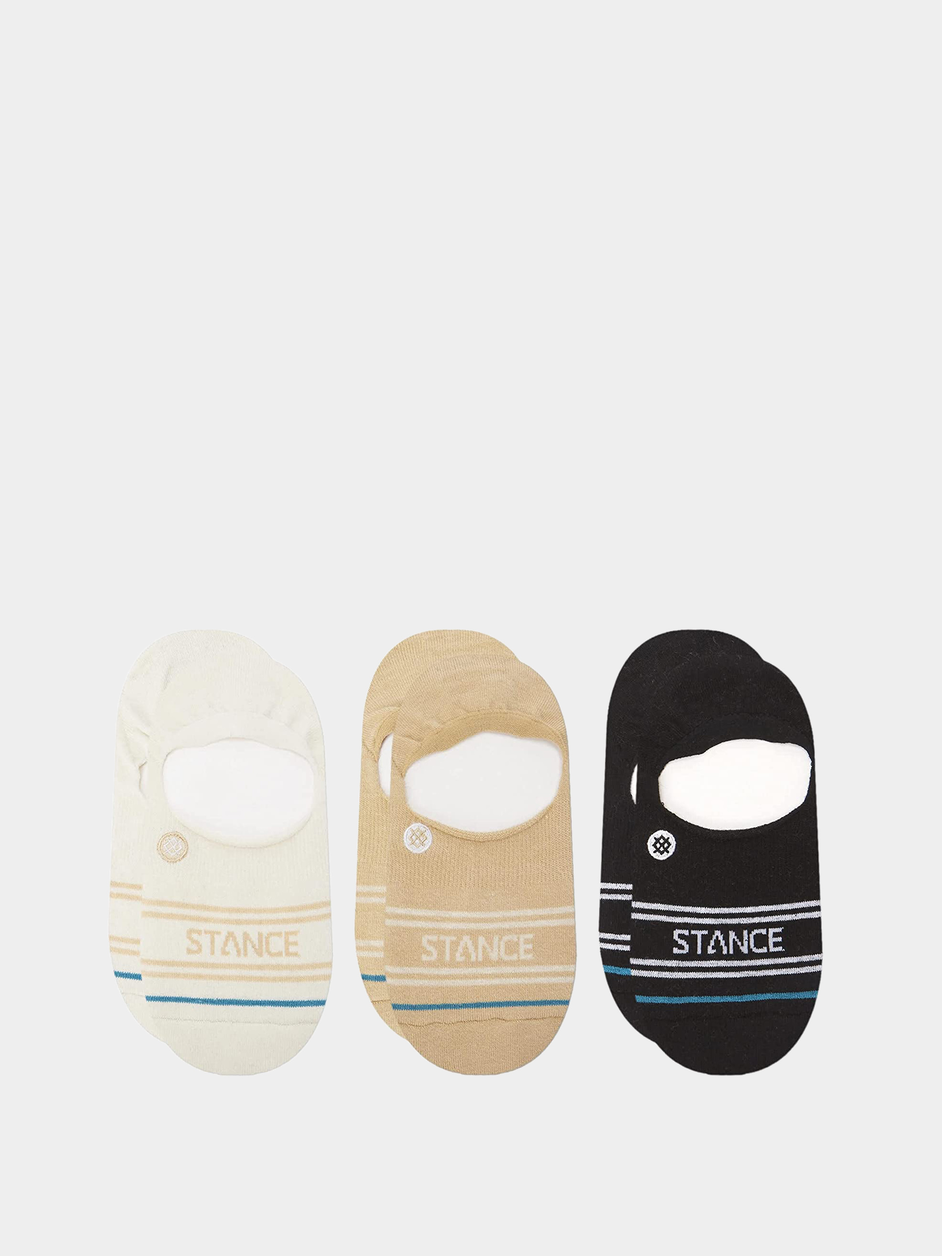 Stance Basic 3 Pack No Show Socks (cream)