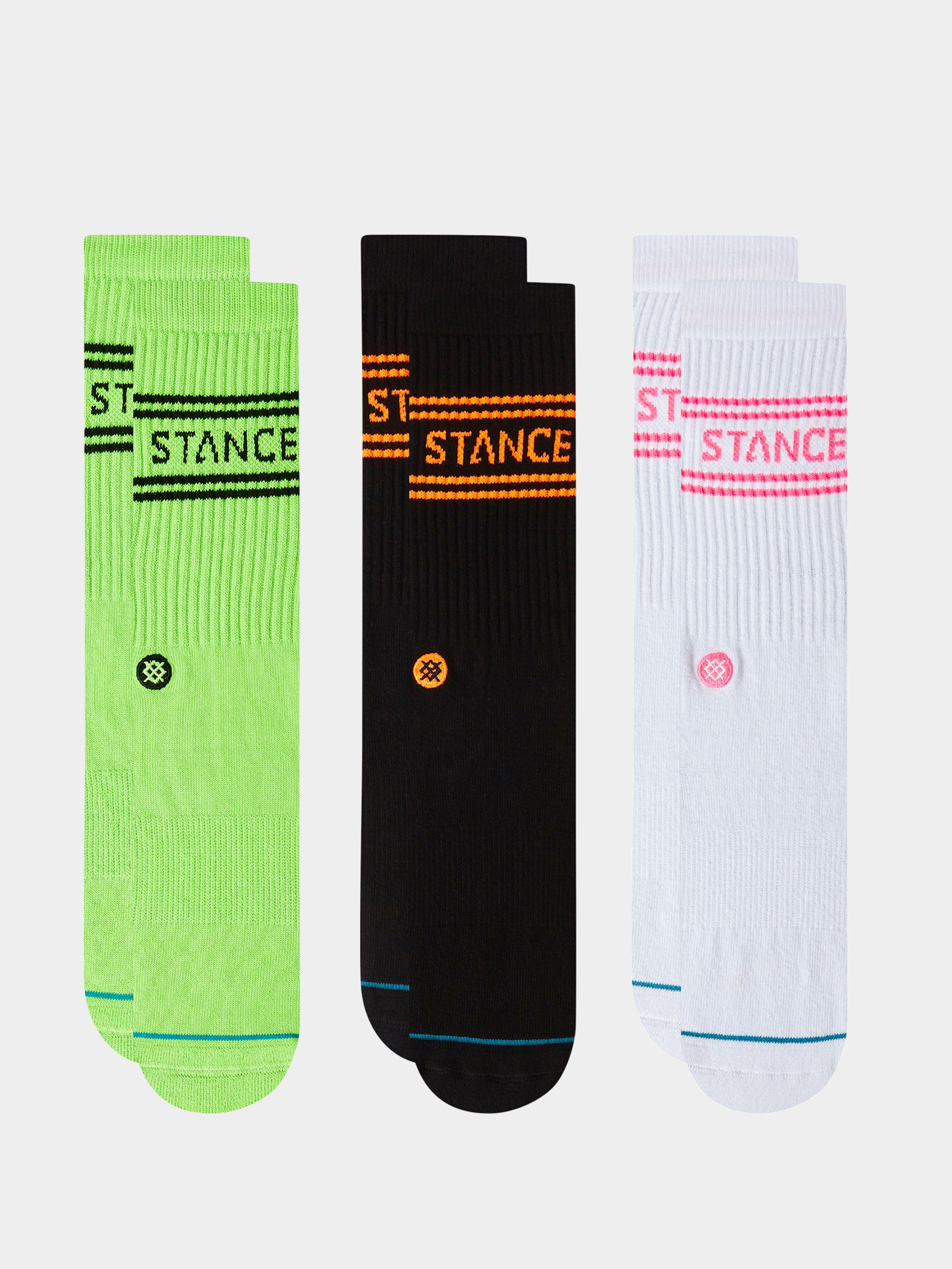 Stance Basic 3 Pack Crew Socks (volt)