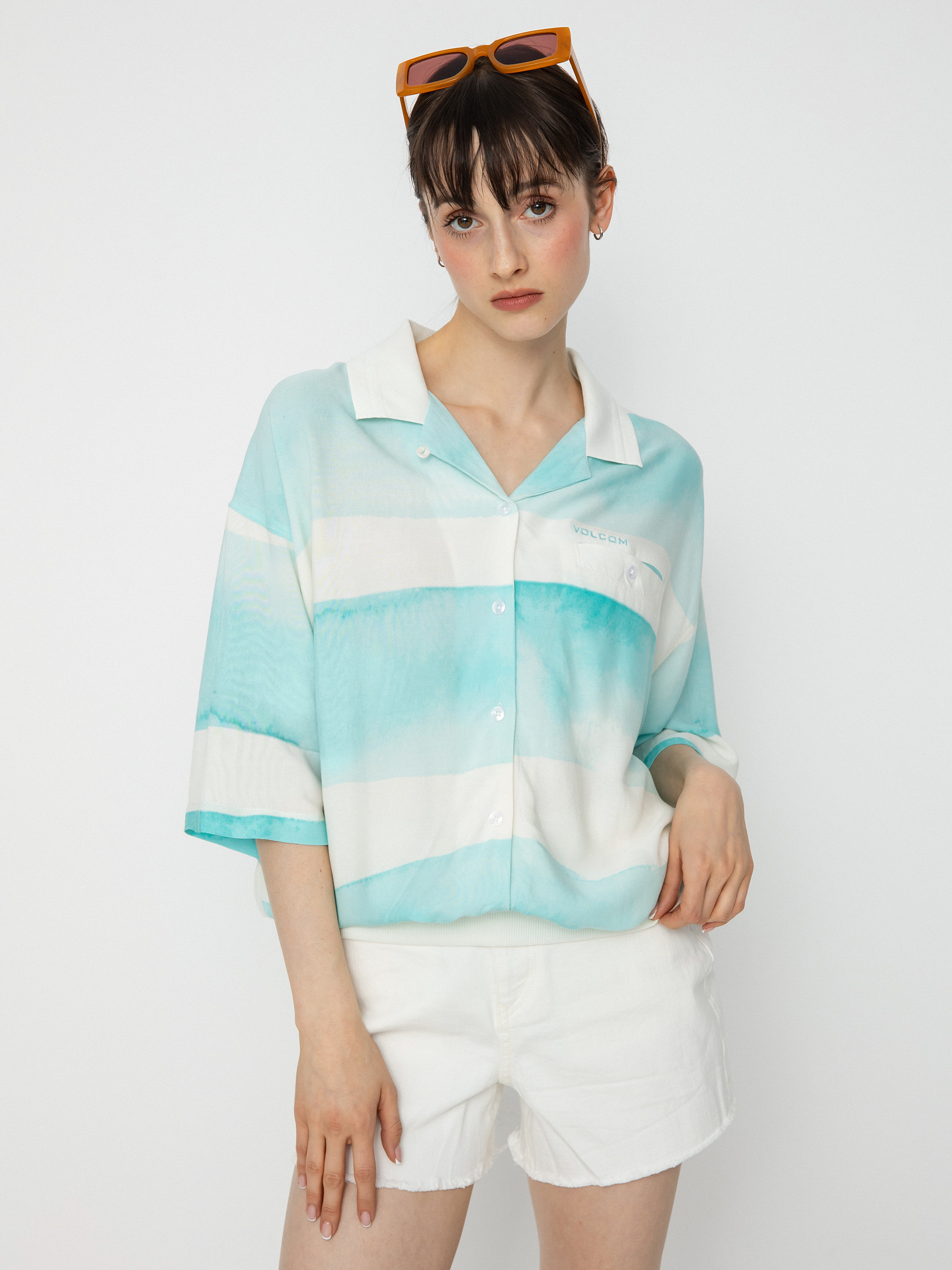 Volcom Stay Stripes Shirt Wmn (pale aqua)