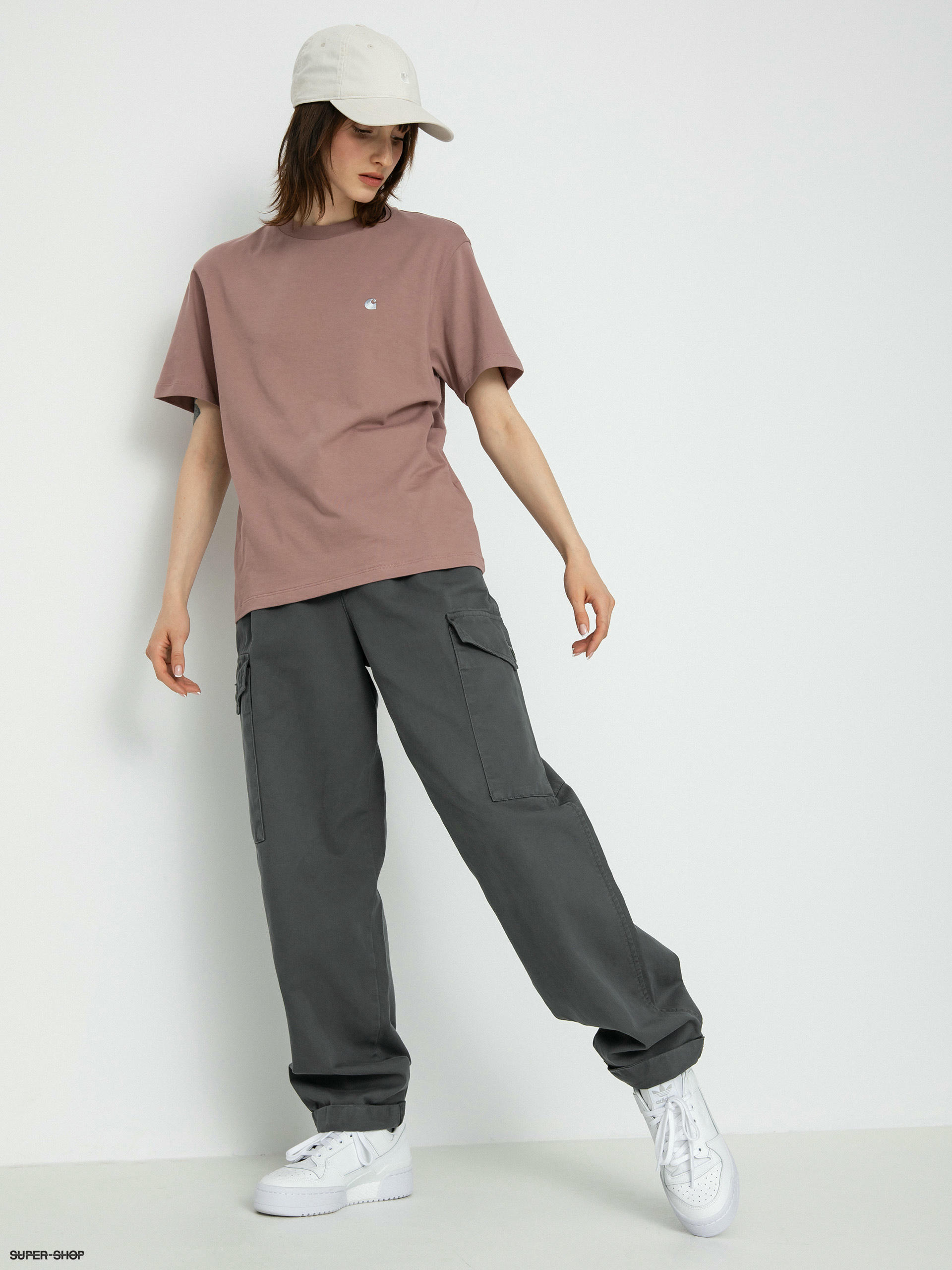 Carhartt WIP Tapered Cargo Pants 'W' Collins Pant' in Beige