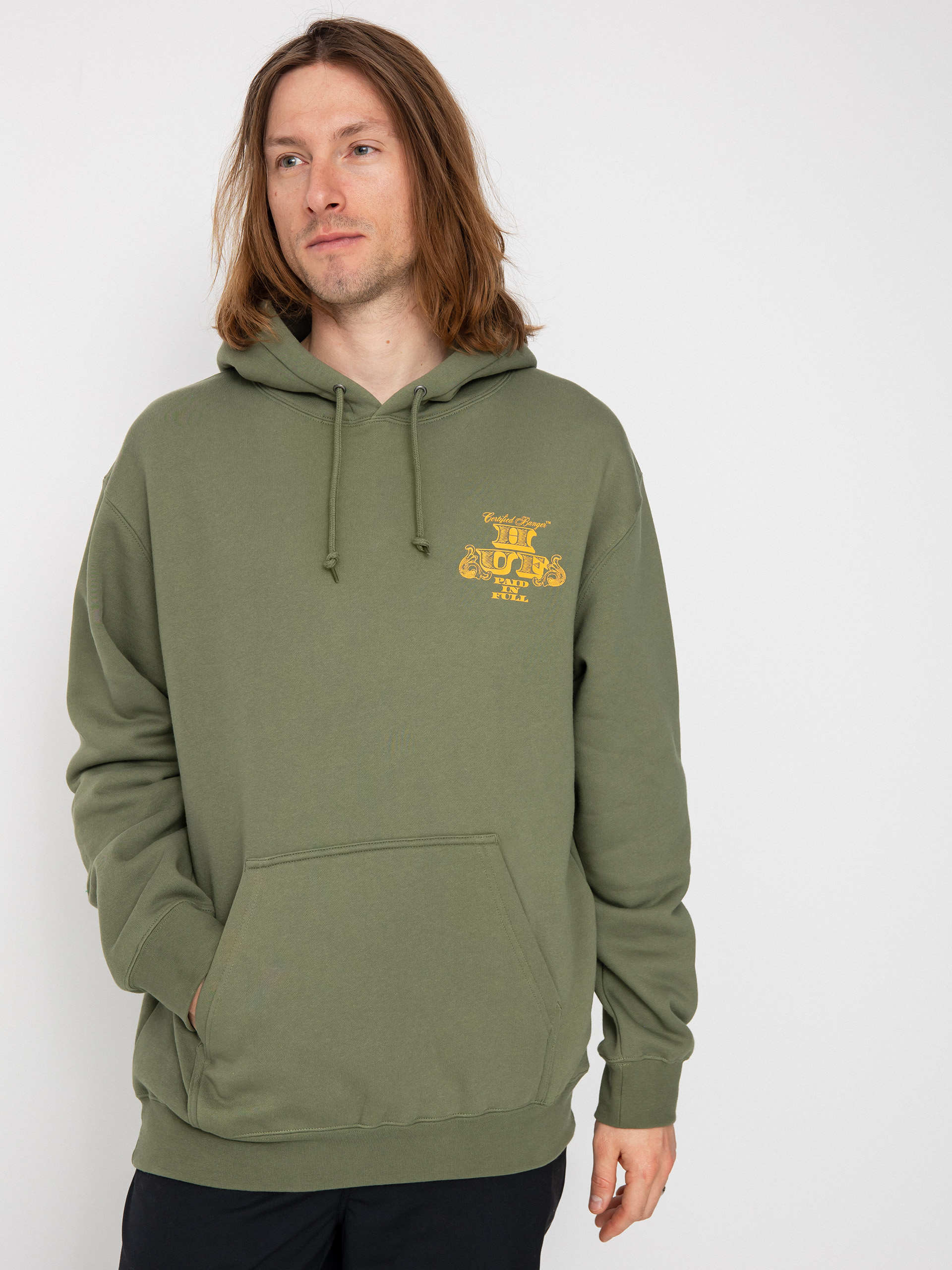 HUF Paid In Full HD Hoodie green olive