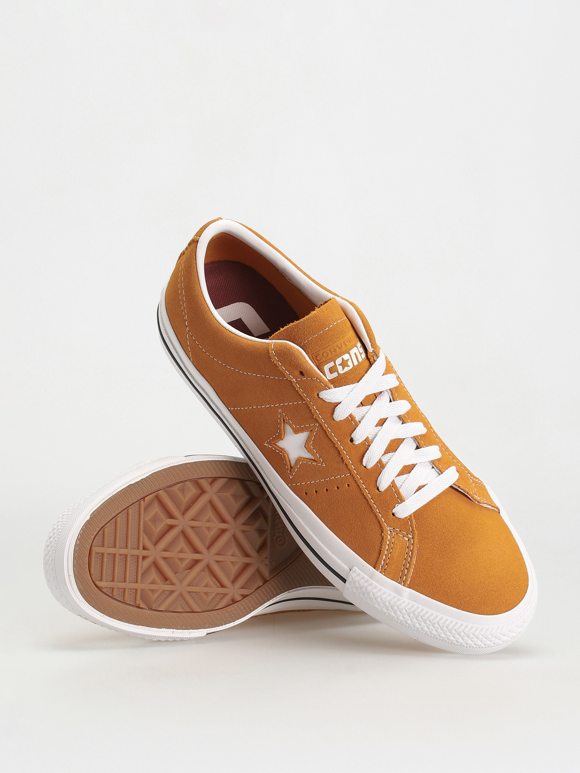 Converse One Star Pro OX Shoes (golden sundial/white)