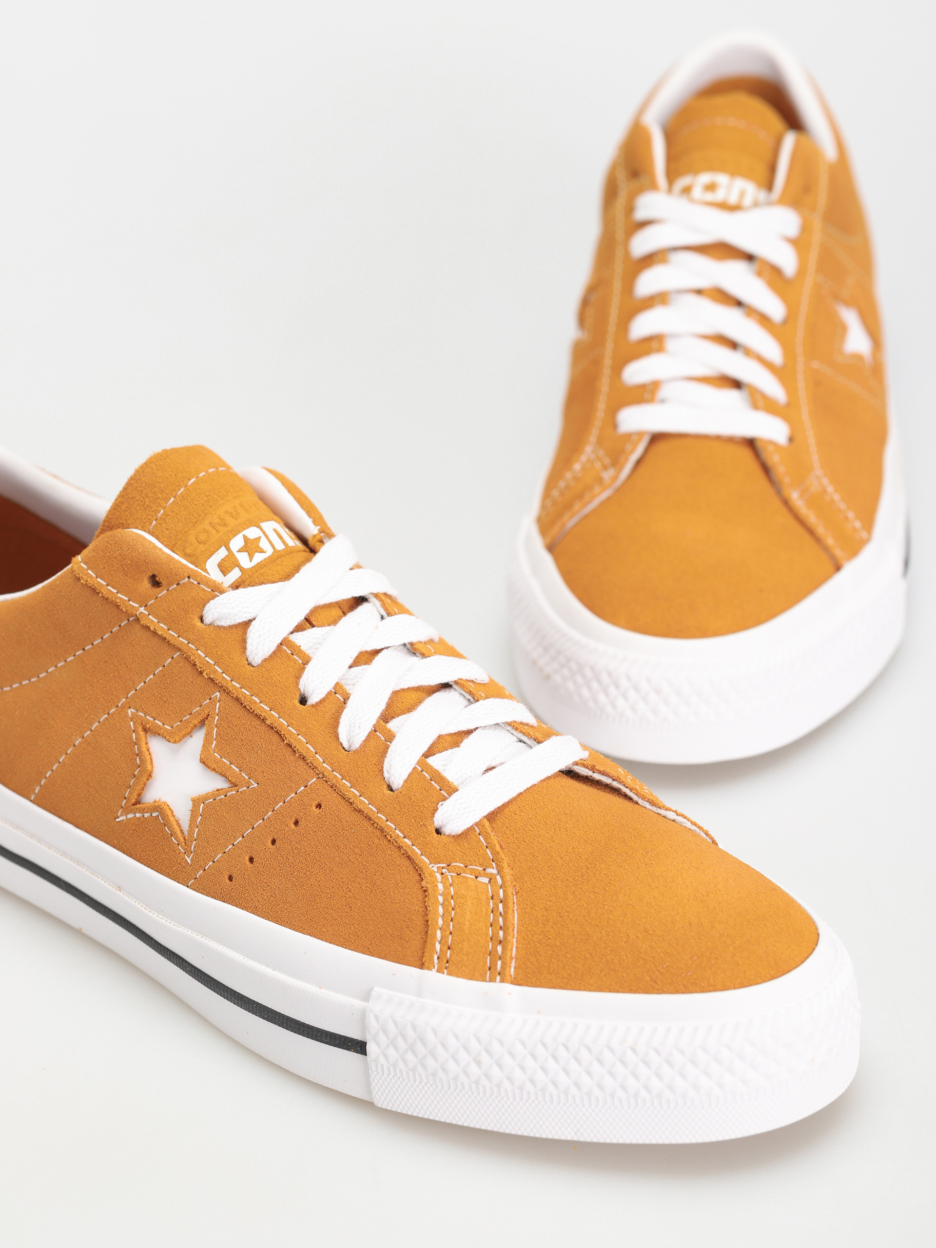 Converse One Star Pro OX Shoes (golden sundial/white)