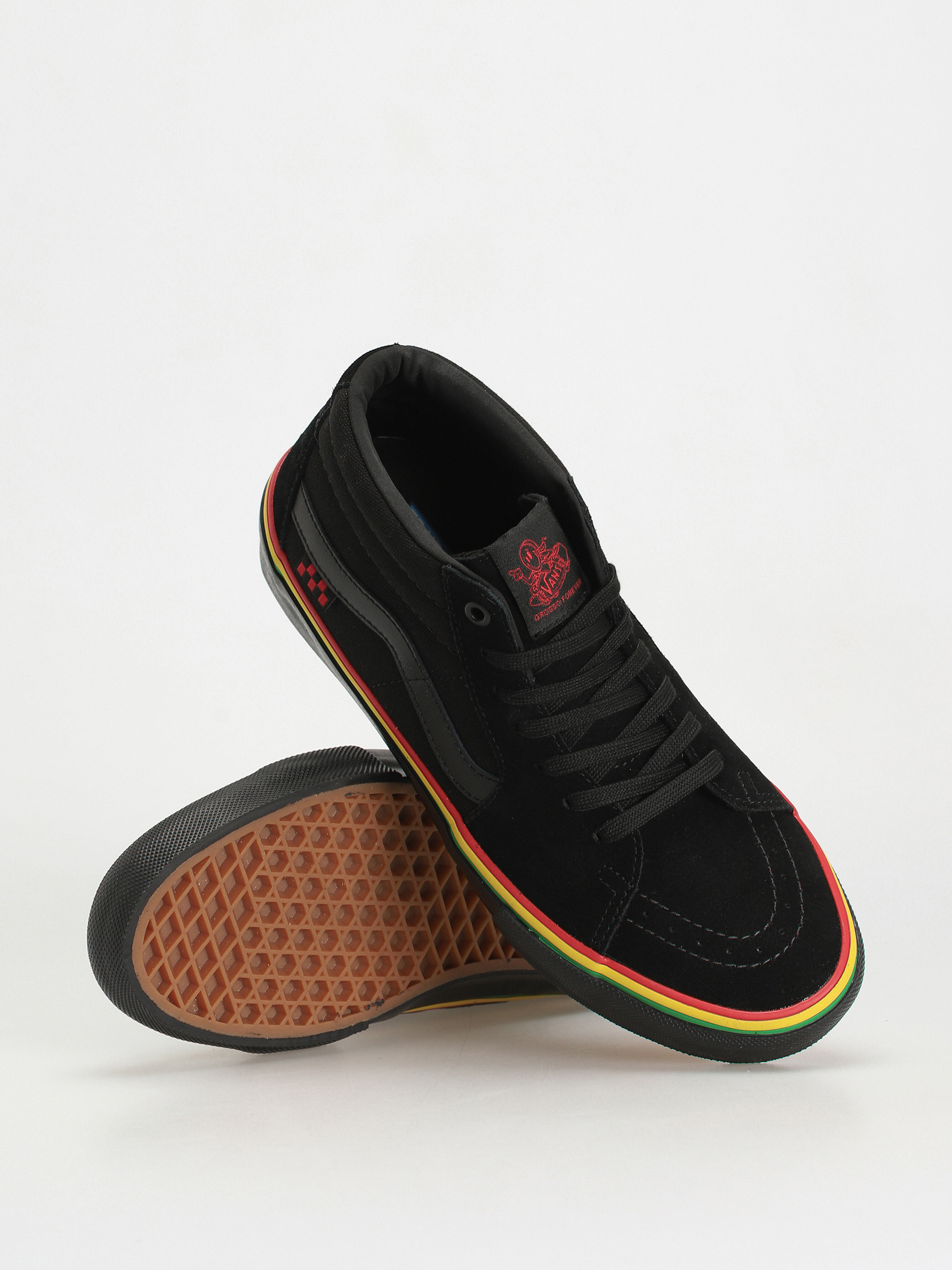 Sneakers Zapatos Vans Rasta NiÃ±os Vans Skate Grosso Mid Schuhe