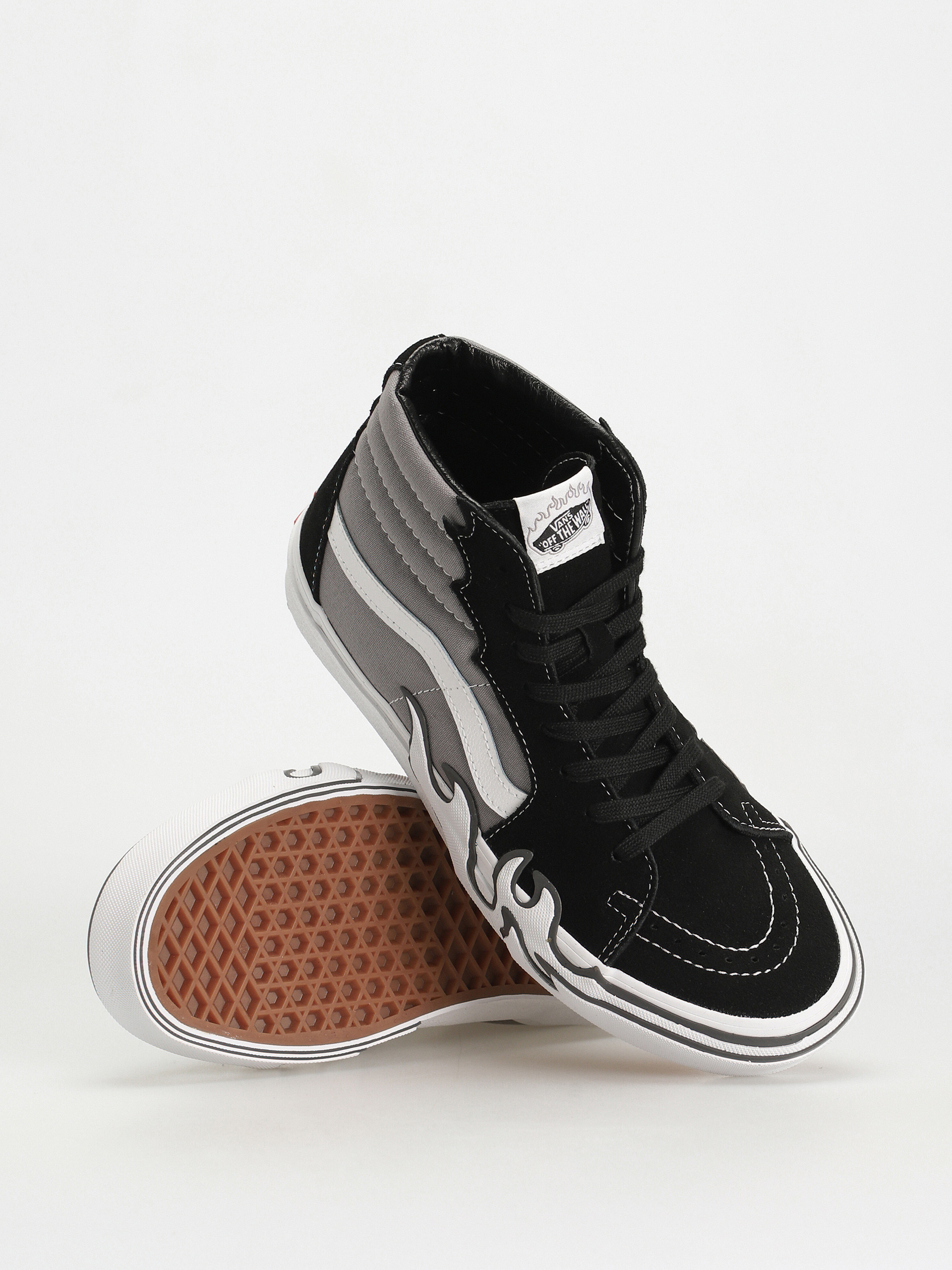 Vans Sk8 Hi Flame Shoes (gray)