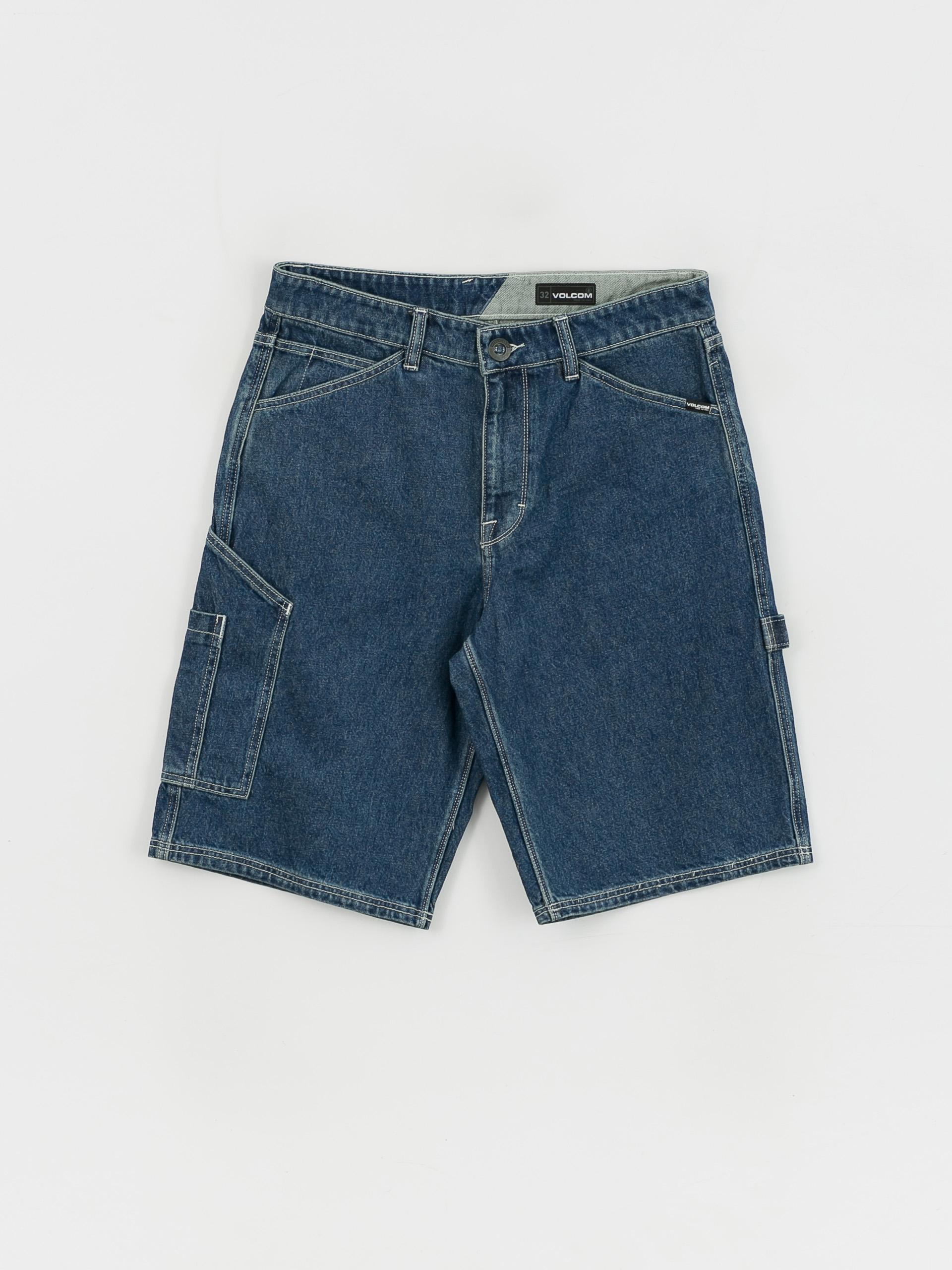 Volcom Labored Denim Utility Shorts (indigo ridge wash)