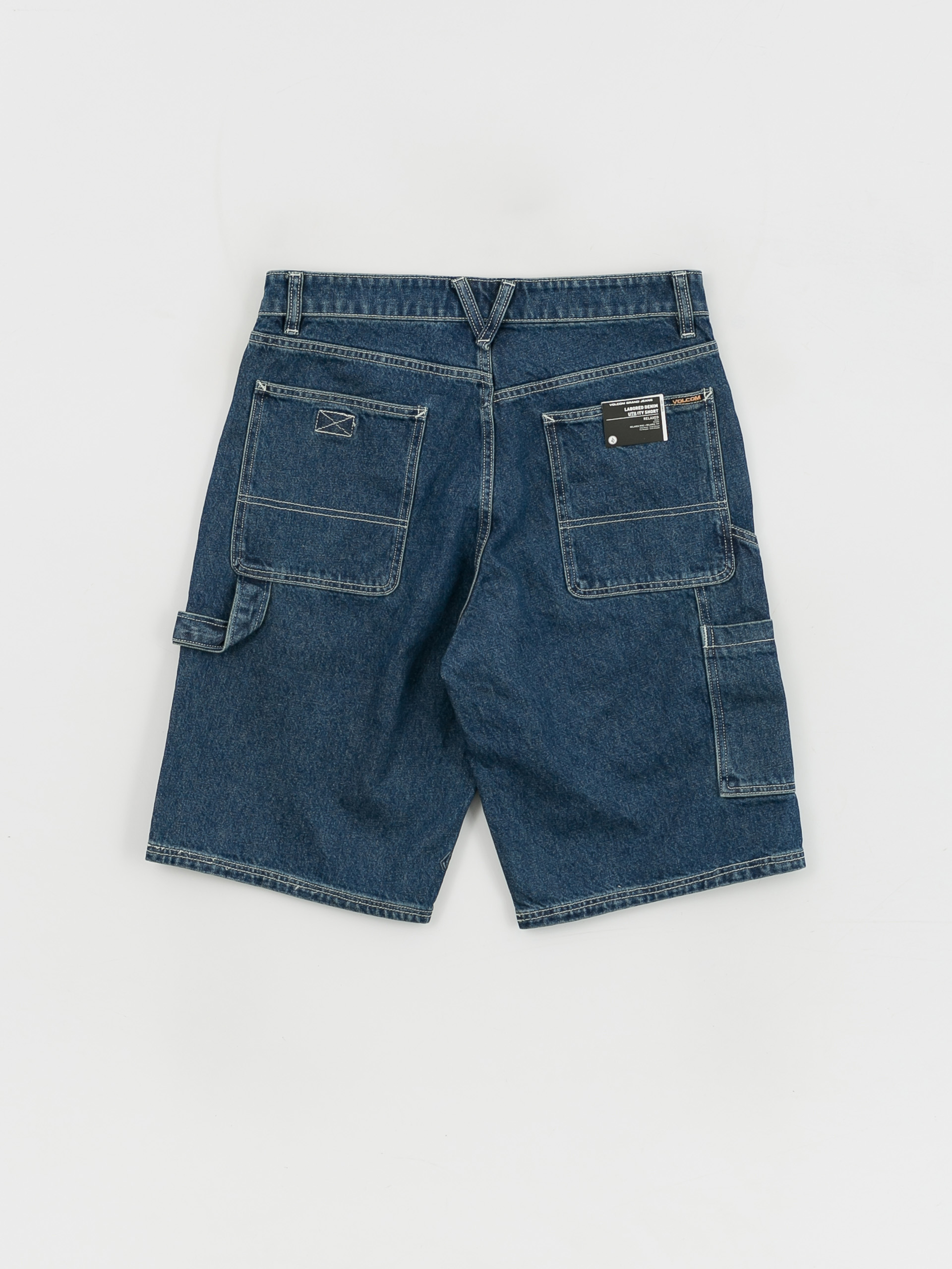 Volcom Labored Denim Utility Shorts (indigo ridge wash)