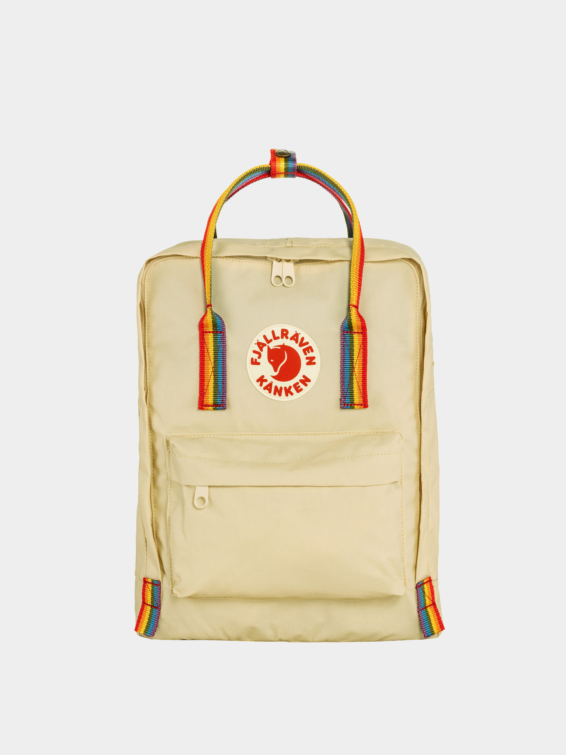 Fjallraven Kanken Rainbow Backpack (light oak-rainbow pattern)